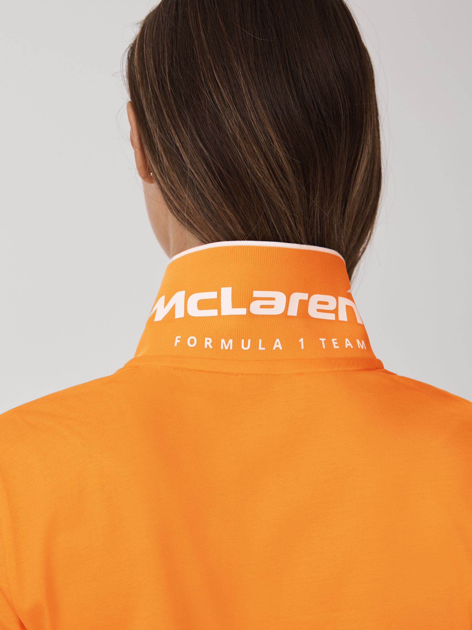 McLaren F1 Mercerised Cotton Polo Shirt in Papaya