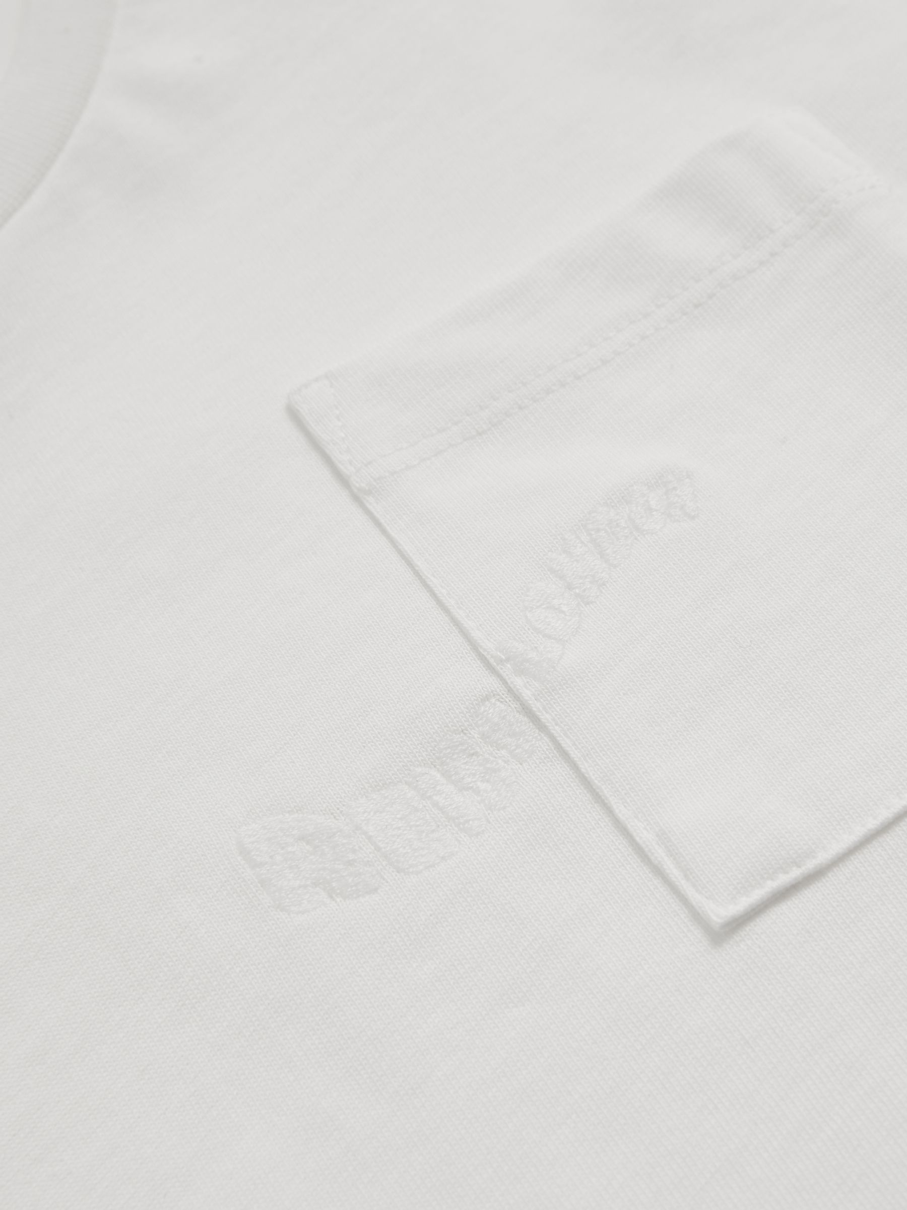 3-9 yrs Cotton Palm-Embroidery Oversize T-Shirt in Off White