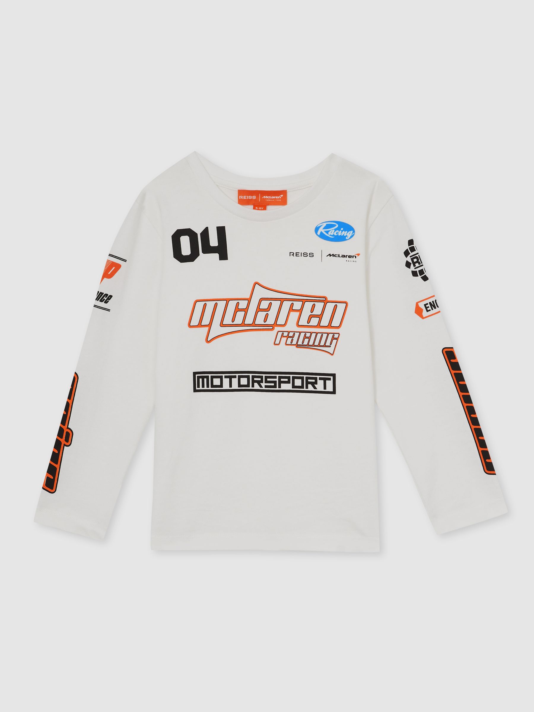 9-13 yrs McLaren F1 Team Cotton Logo T-Shirt Unisex Fit in White