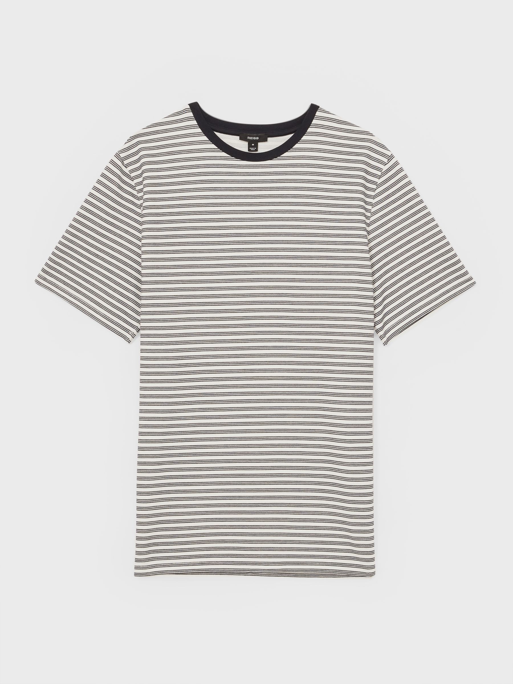 Heavyweight Striped T-Shirt in White/Navy