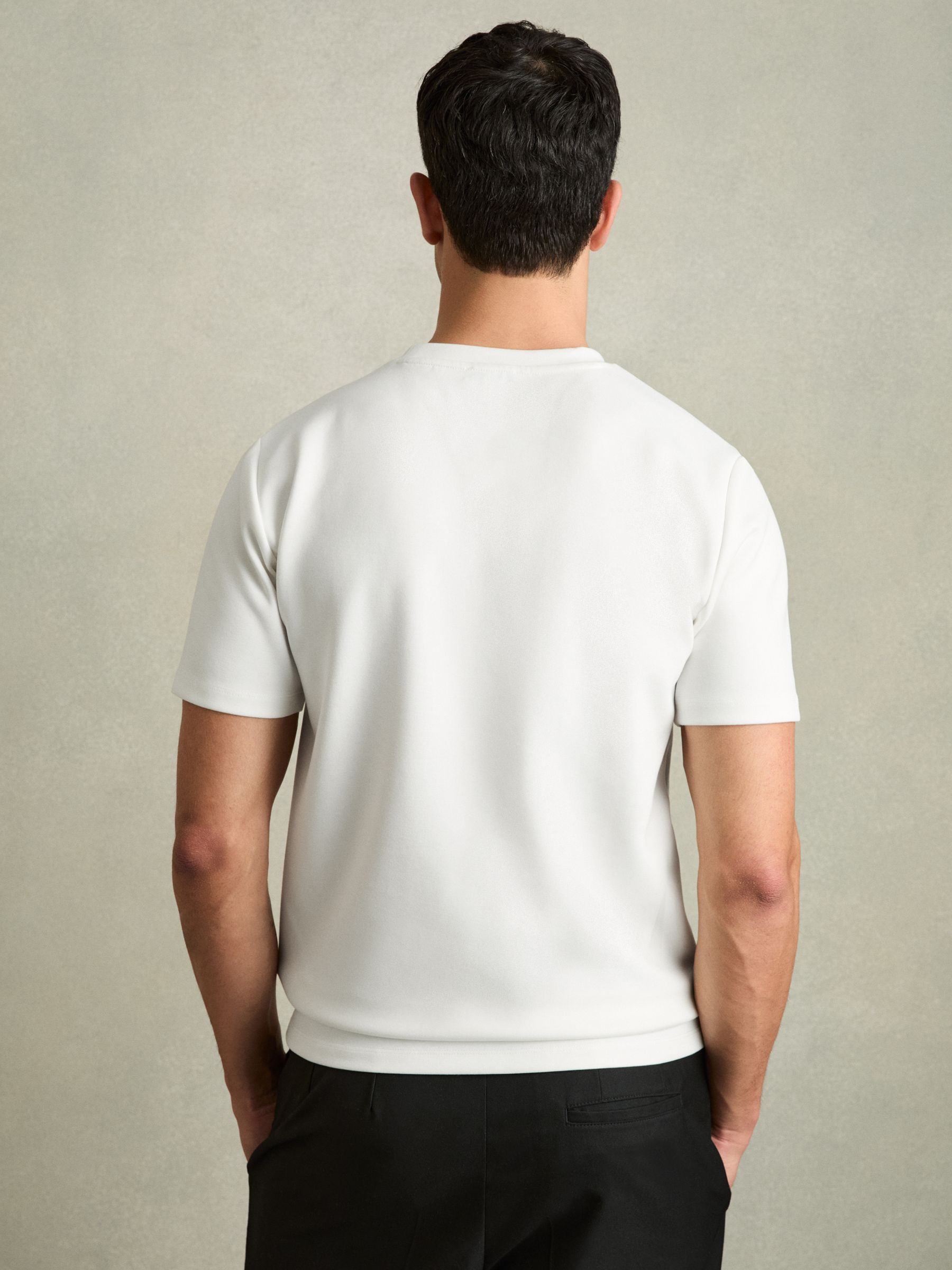 Interlock Jersey Crew Neck T-Shirt in White
