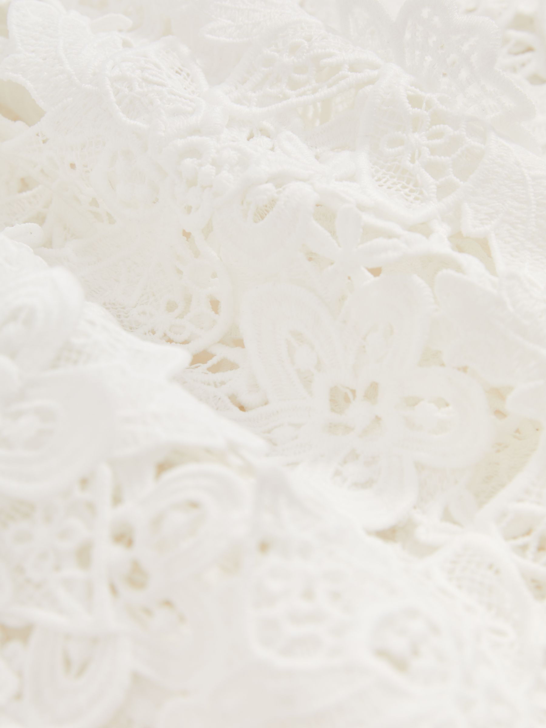 Cotton Cut Out Lace Cami Top in Ivory