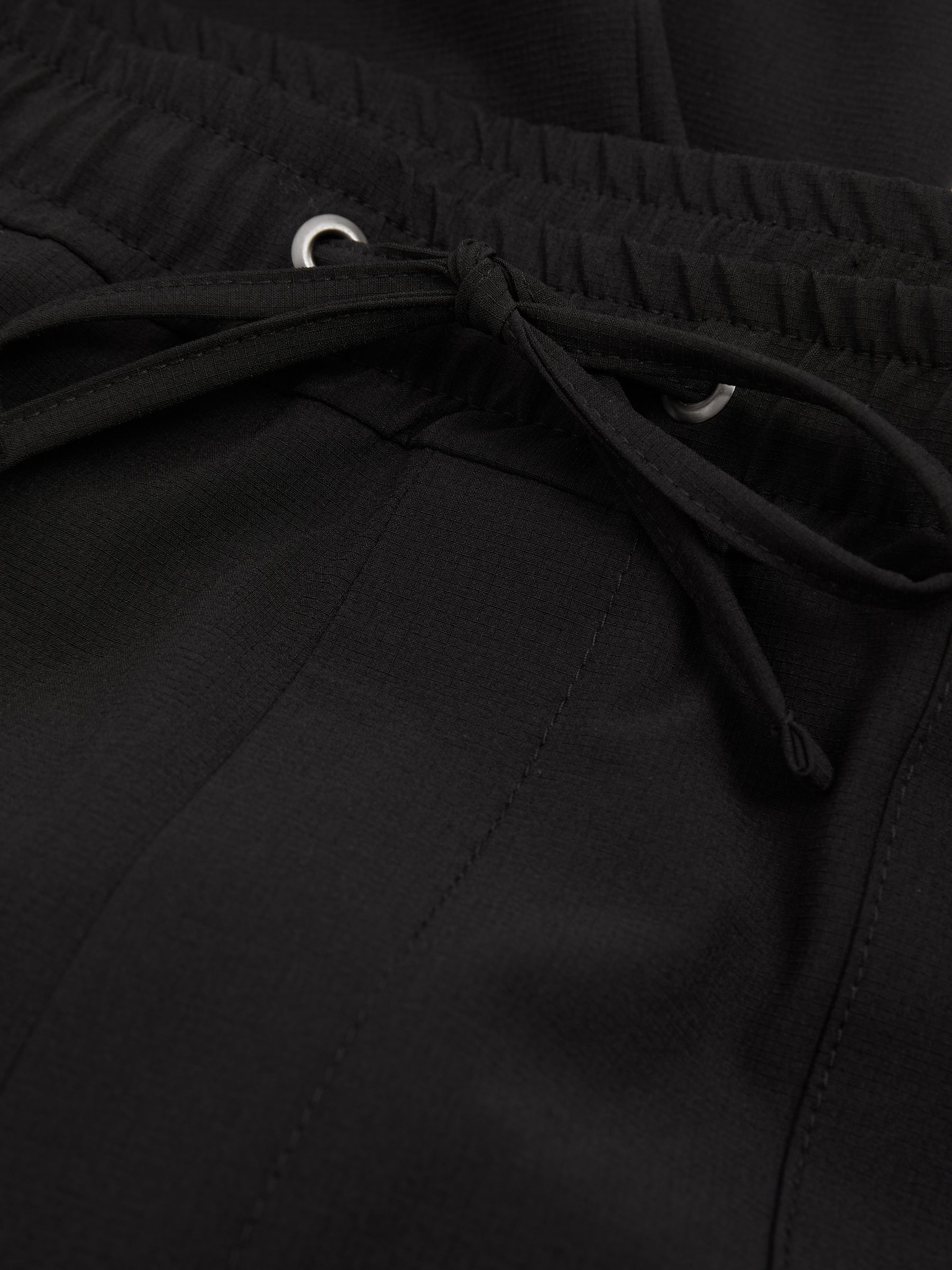 Elasticated Cargo Trousers in Black