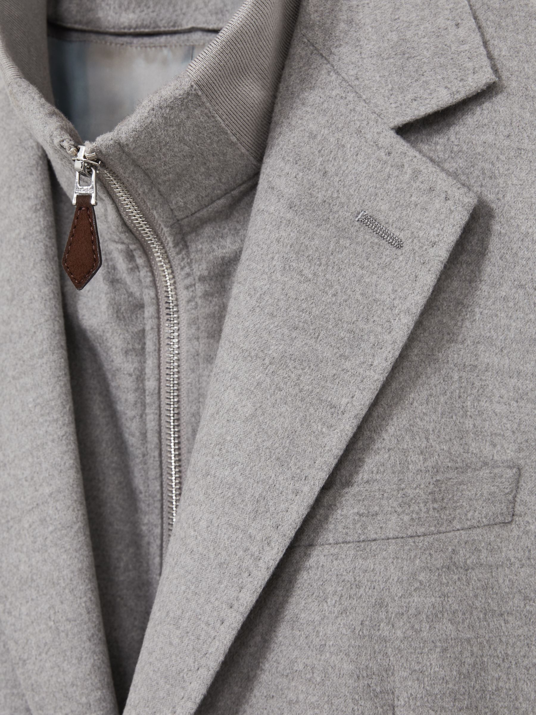 Single-Breasted Blazer With Gilet Insert Regular-Fit in Grey