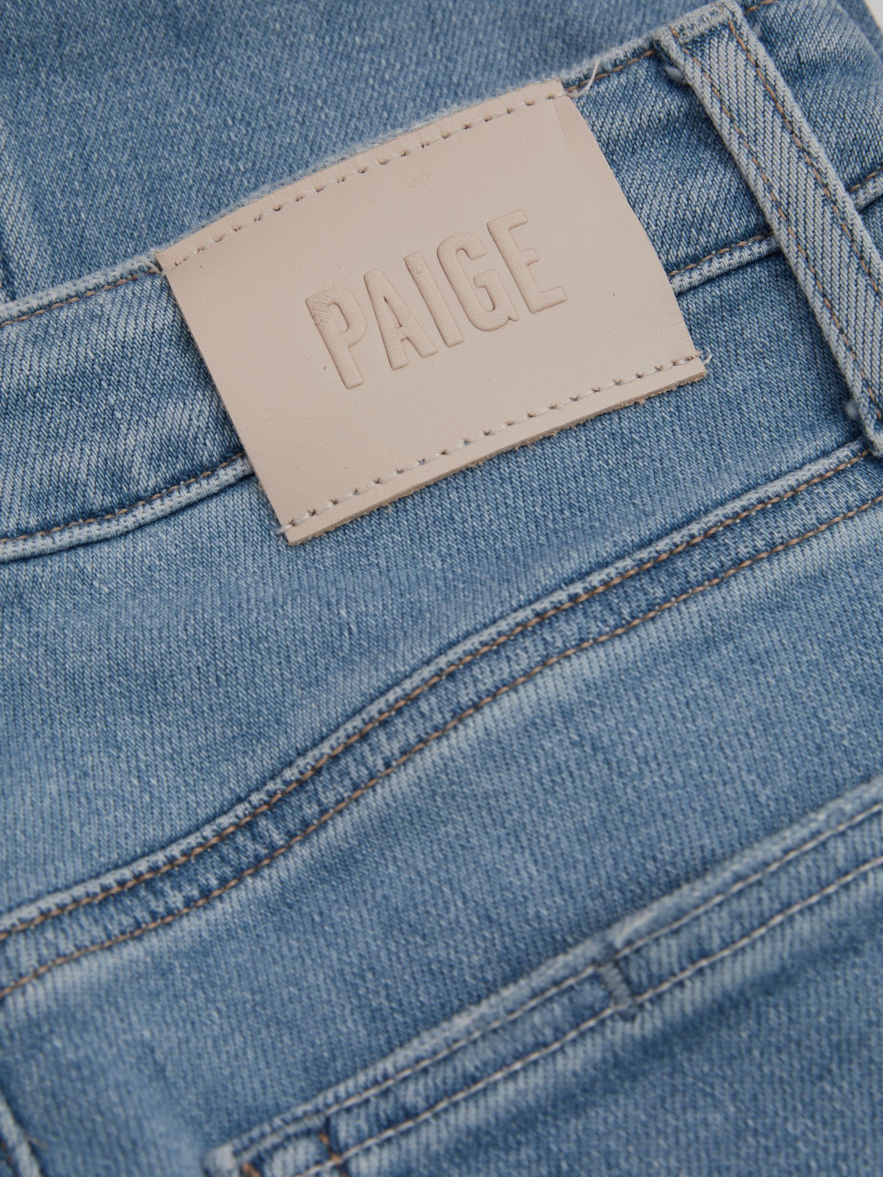 Paige High Rise Straight Leg Jeans in Canvases Blue