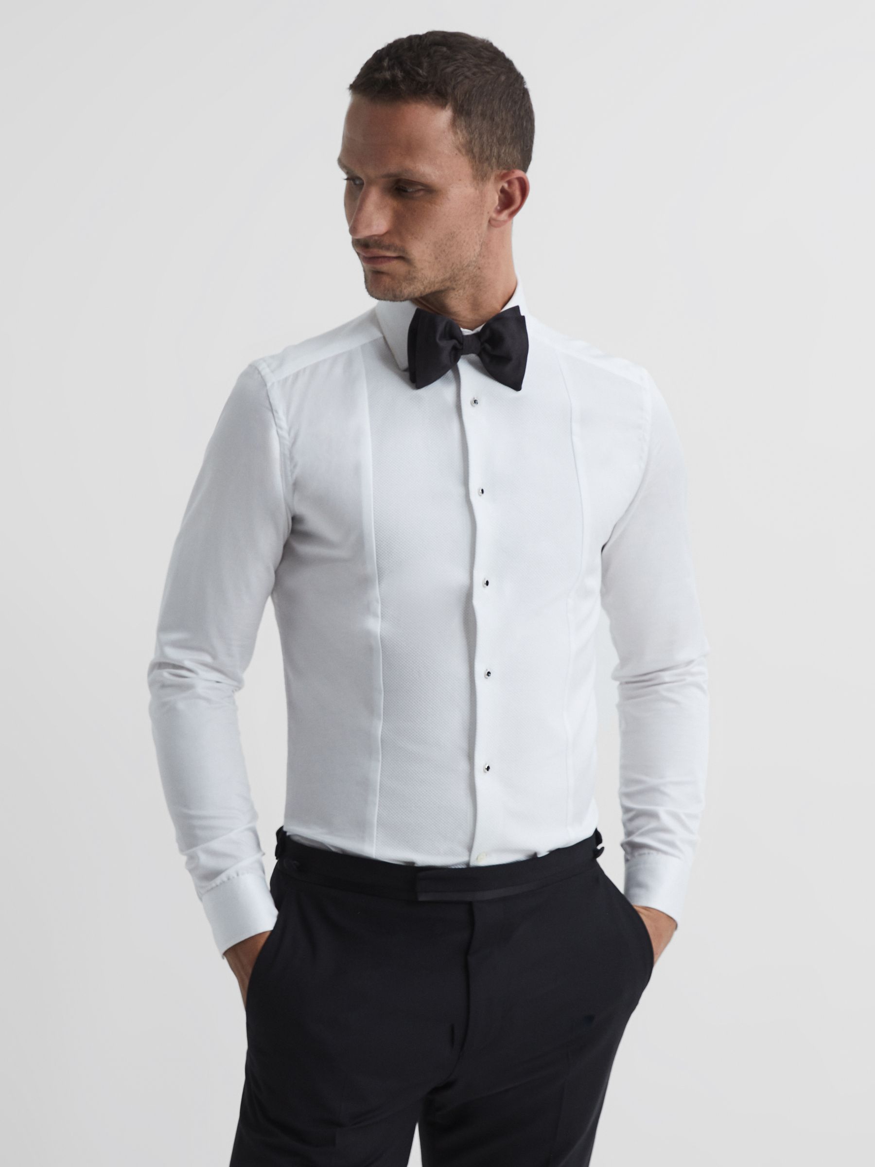 Slim Fit Dinner Shirt in White
