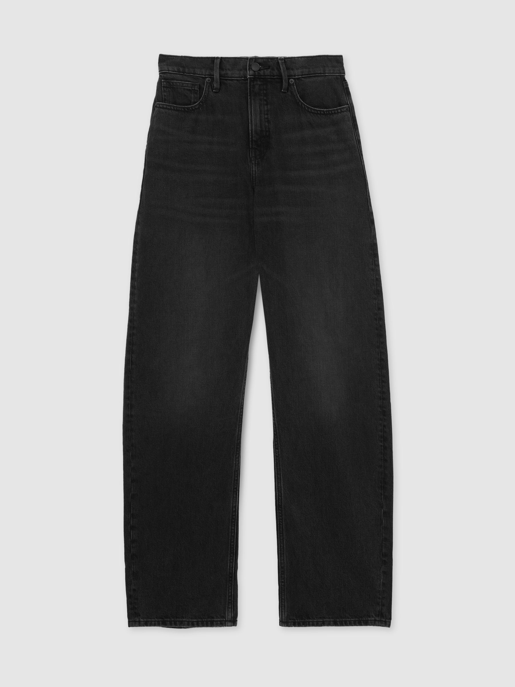 Good American Relaxed Barrel Jeans in Black