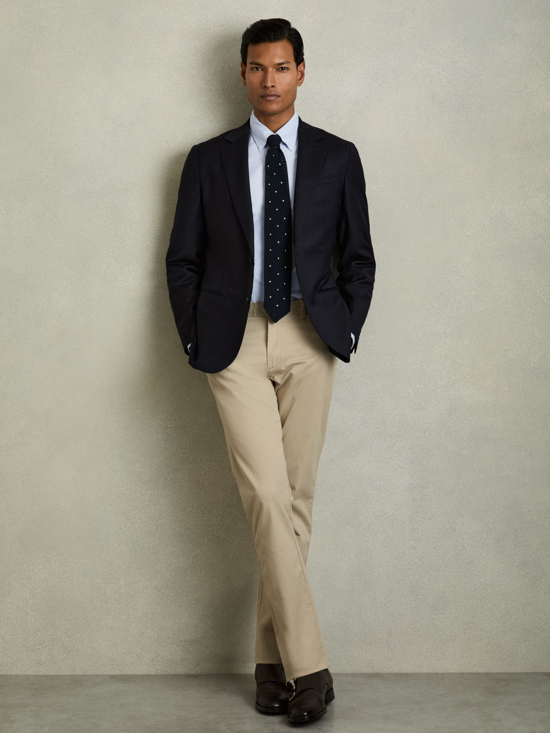 Slim-Fit Button-Down Collar Cotton Oxford Shirt in Soft Blue