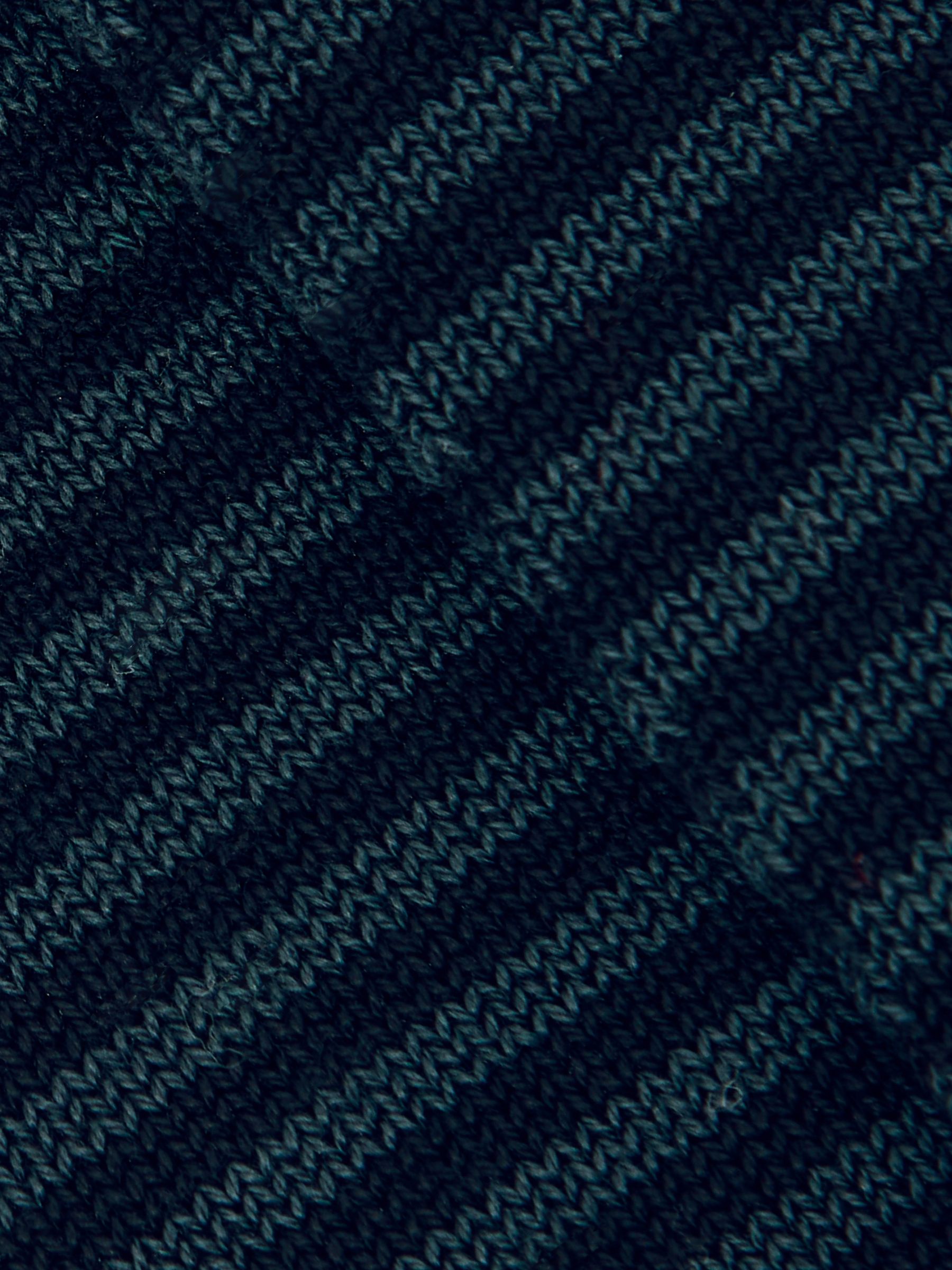 Striped Socks in Black/Dark Green