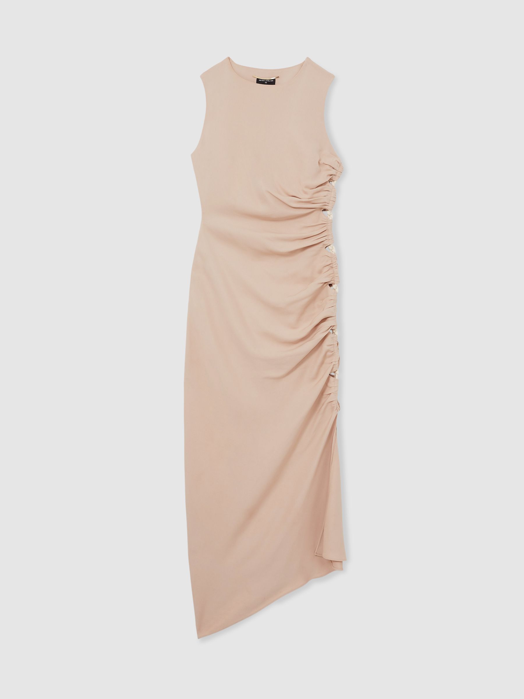 Atelier Cut-Out Rope-Cord Maxi Dress in Neutral