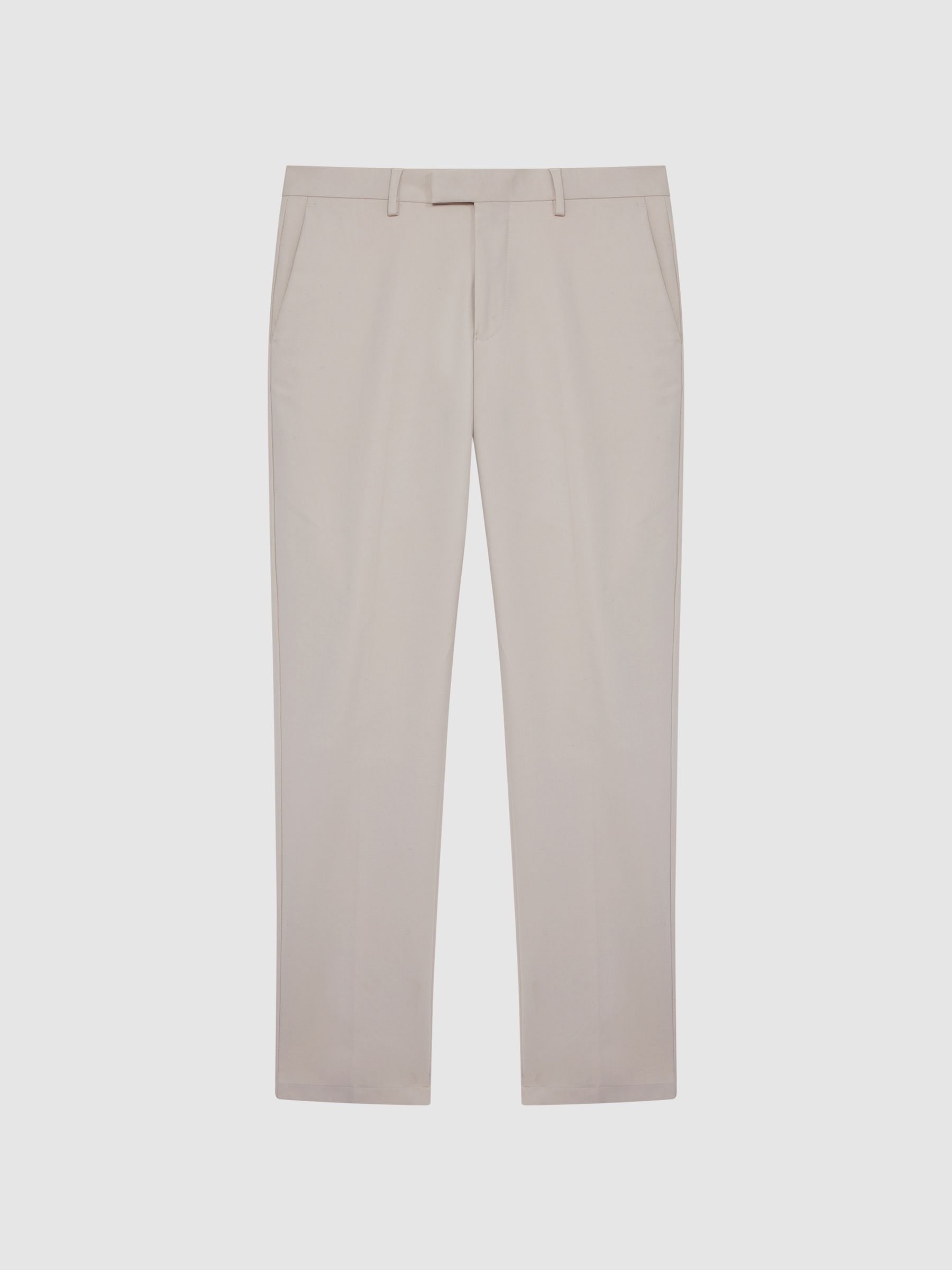 Cotton Blend Chinos in Stone