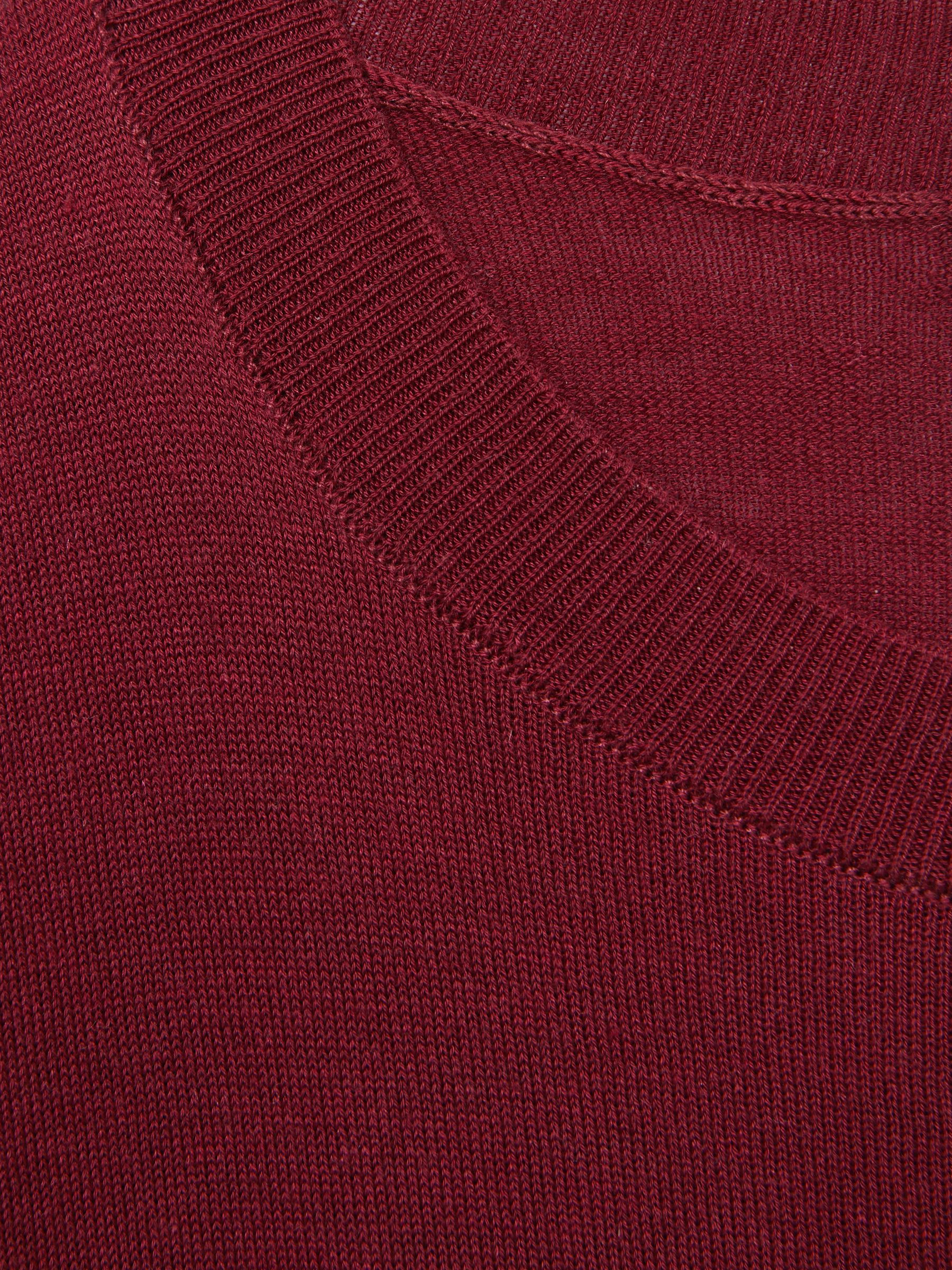 Fine-Knit Crew-Neck Jumper With Cashmere in Red