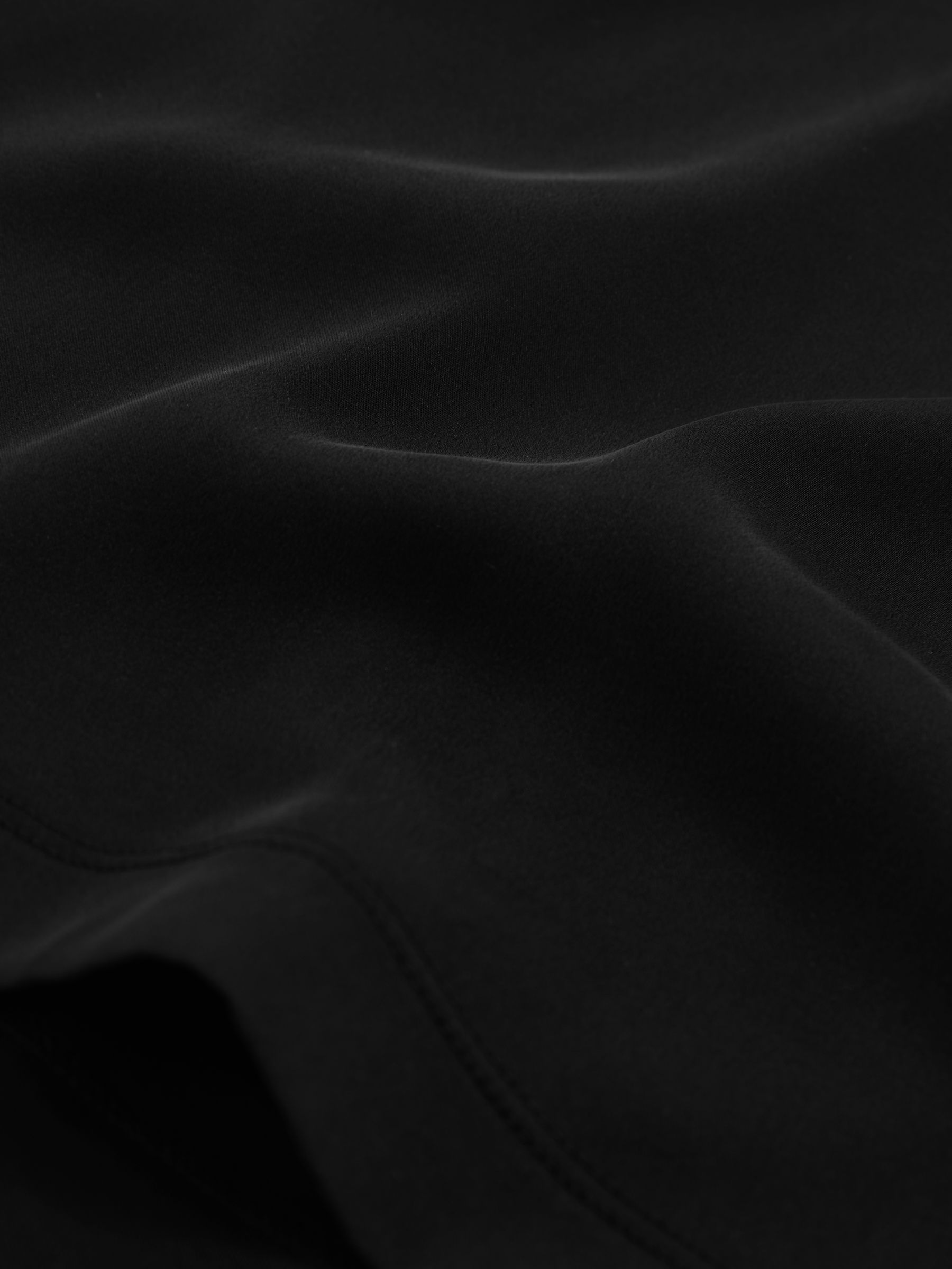 Silk-Front Cami Top in Black