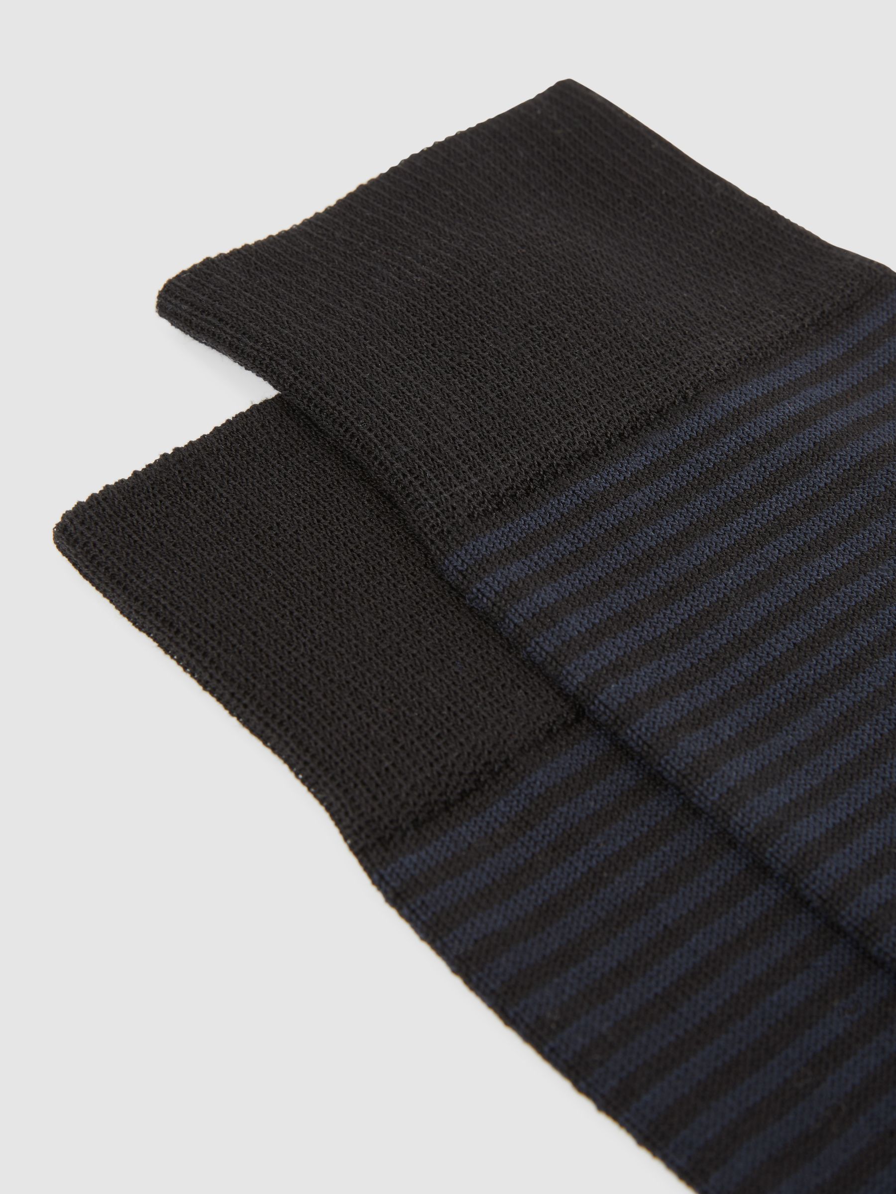 Striped Socks in Black/Navy