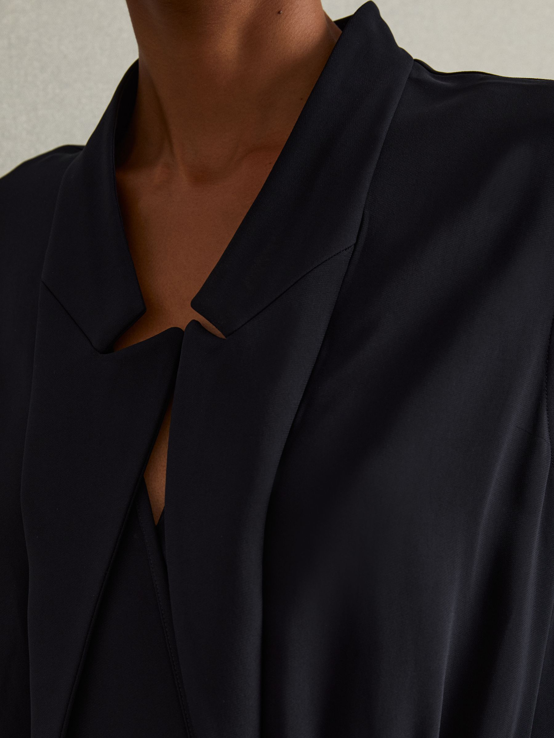 Sara Navy Tux Pleated Jumpsuit