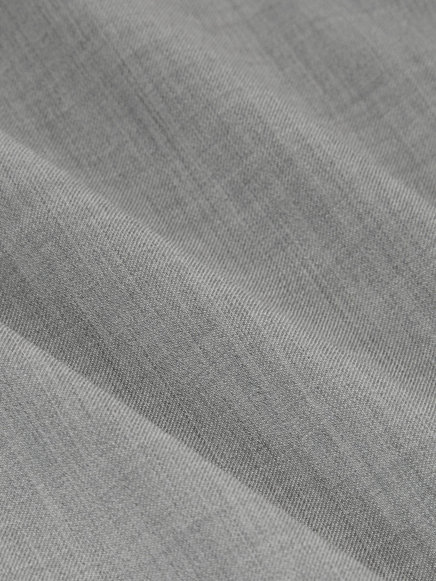 Slim-Fit Wool Single Breasted Suit Blazer in Mid Grey