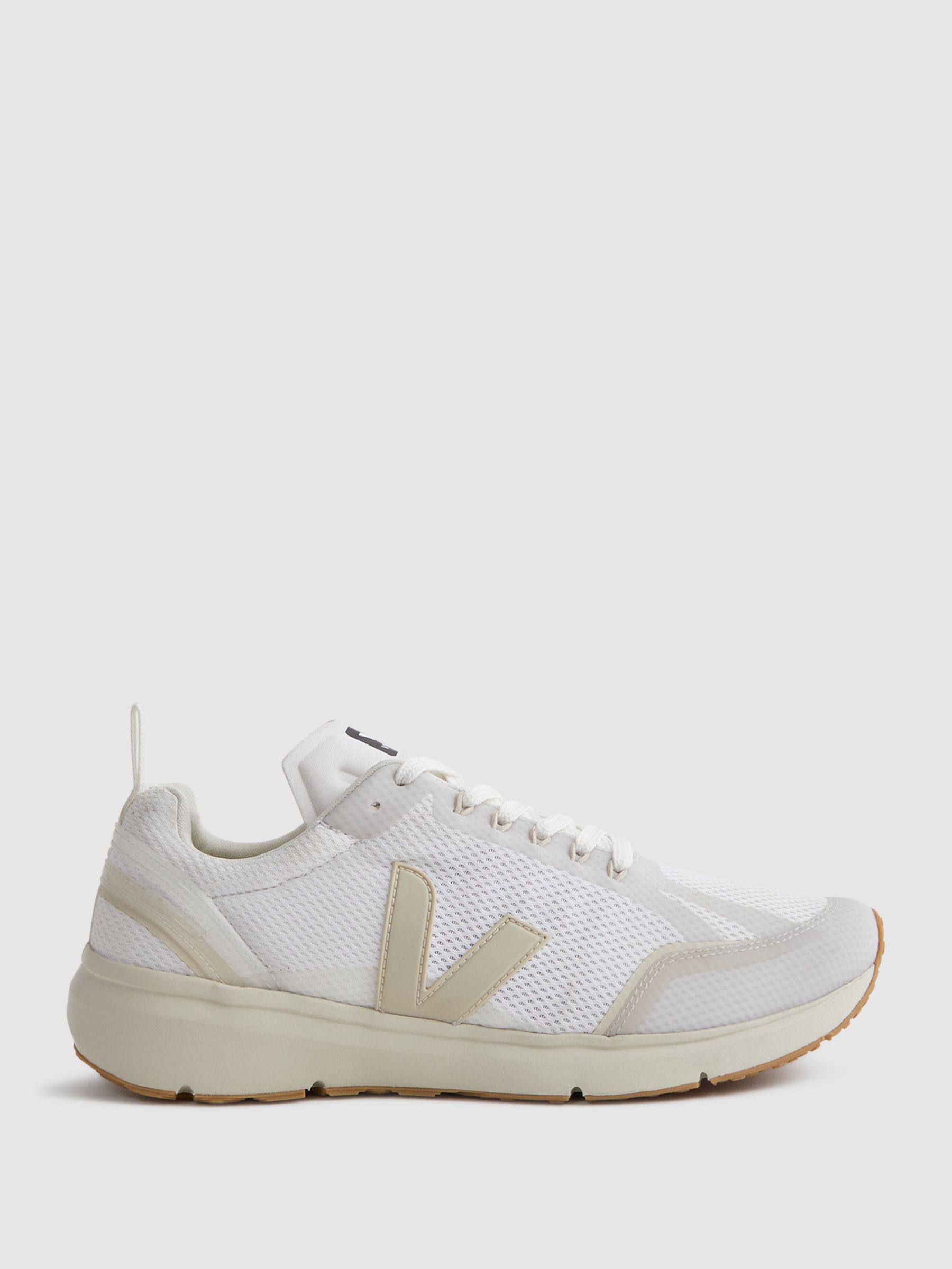 Veja Mesh Running Trainers in White Pierre