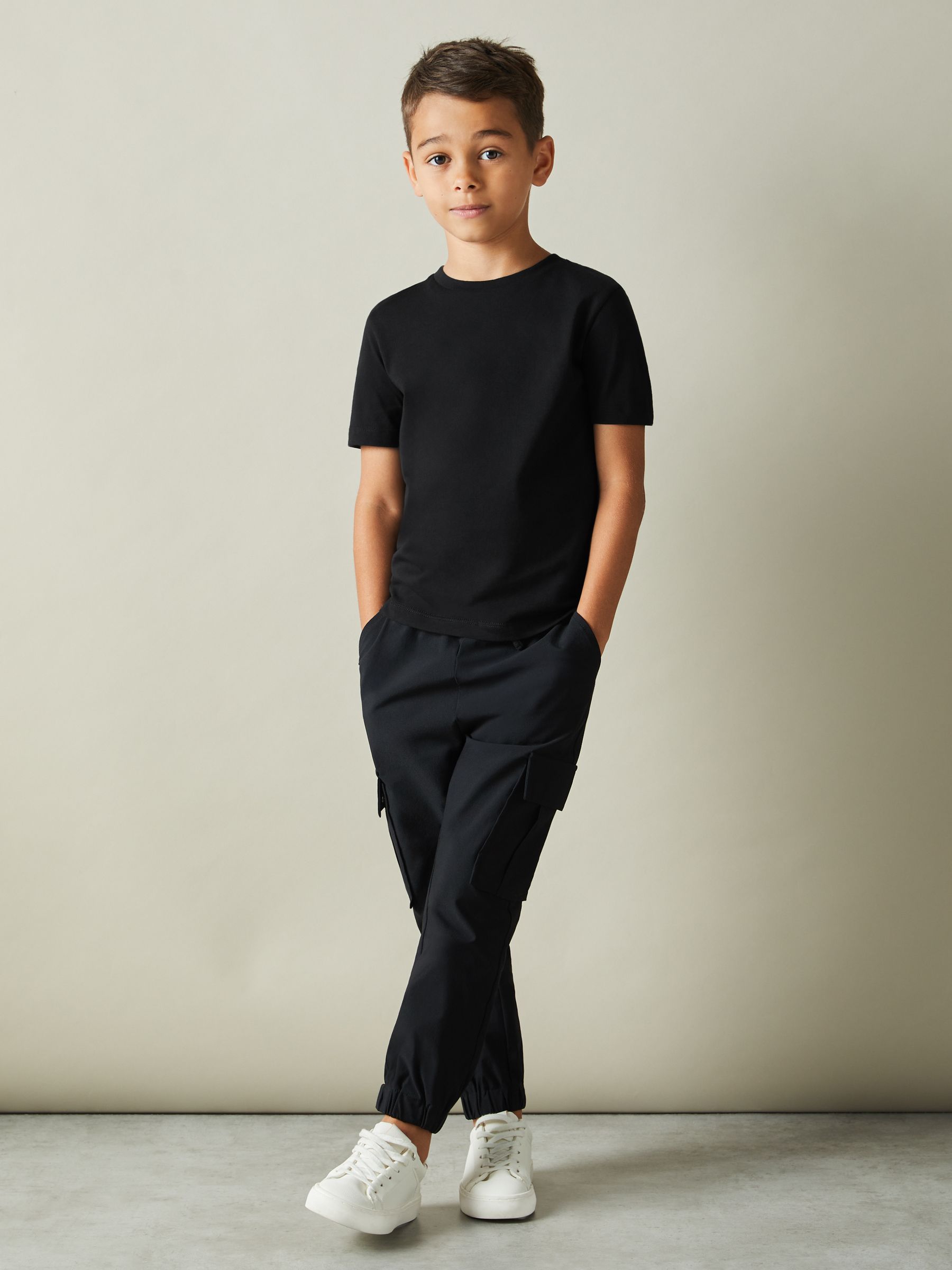 9-13 yrs Crew Neck T-Shirt in Black