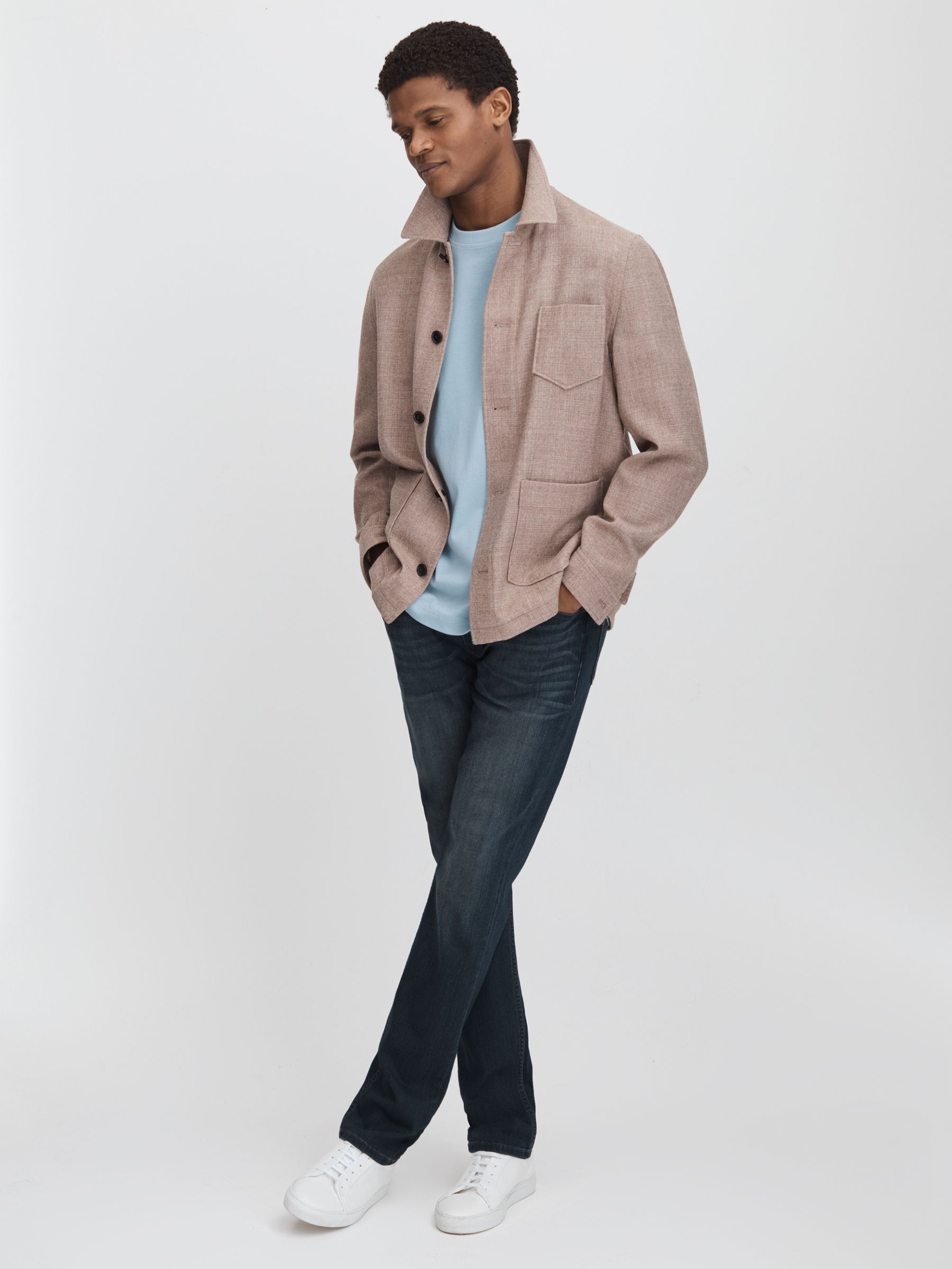 Paige Blue Straight Leg Jeans in Blue