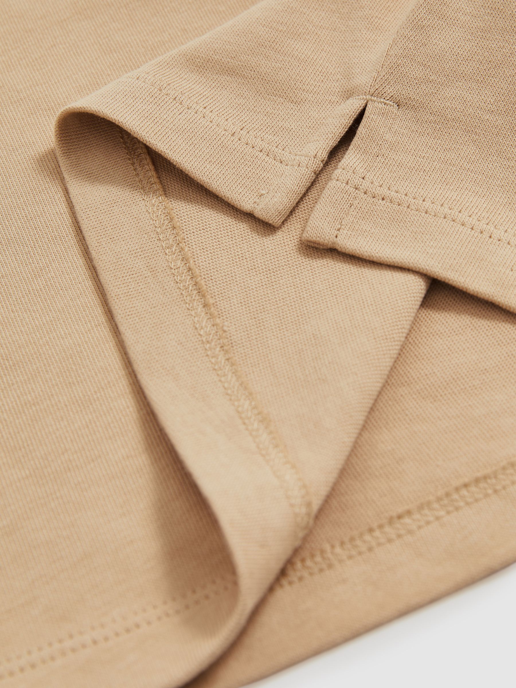 4-9 yrs Cotton Cropped Oversize T-Shirt in Sand