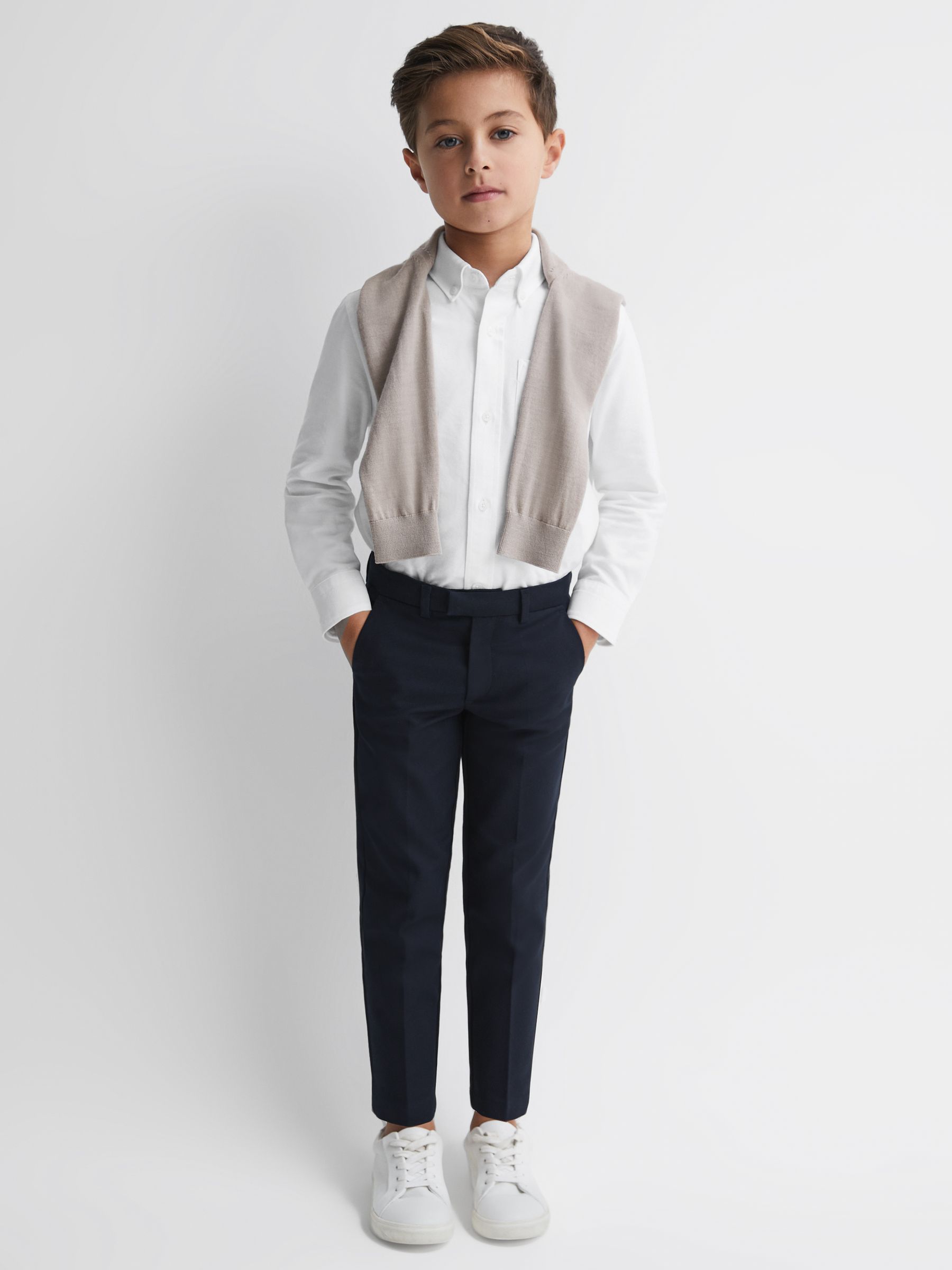 4-9 yrs Button Down Oxford Shirt in White