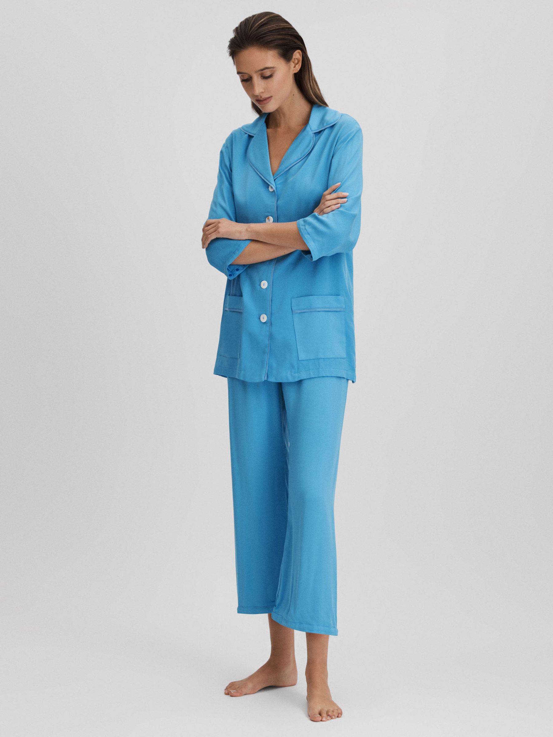 Sleeper Detachable Feather Pyjama Set in Blue