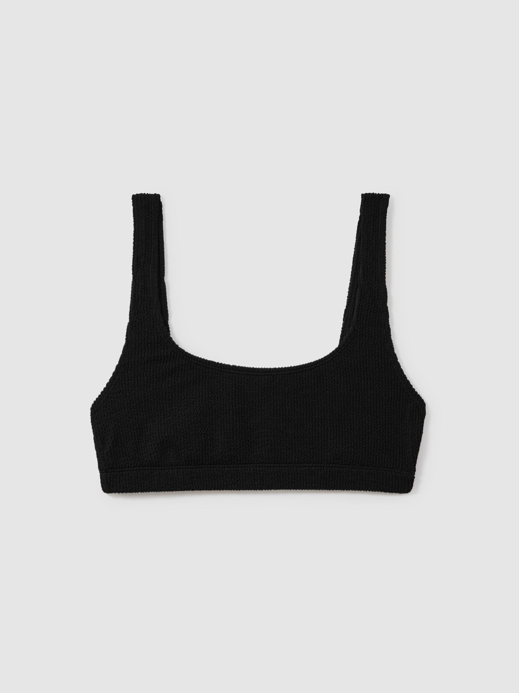 Always Fits Textured High Rise Bikini Bottoms in Black