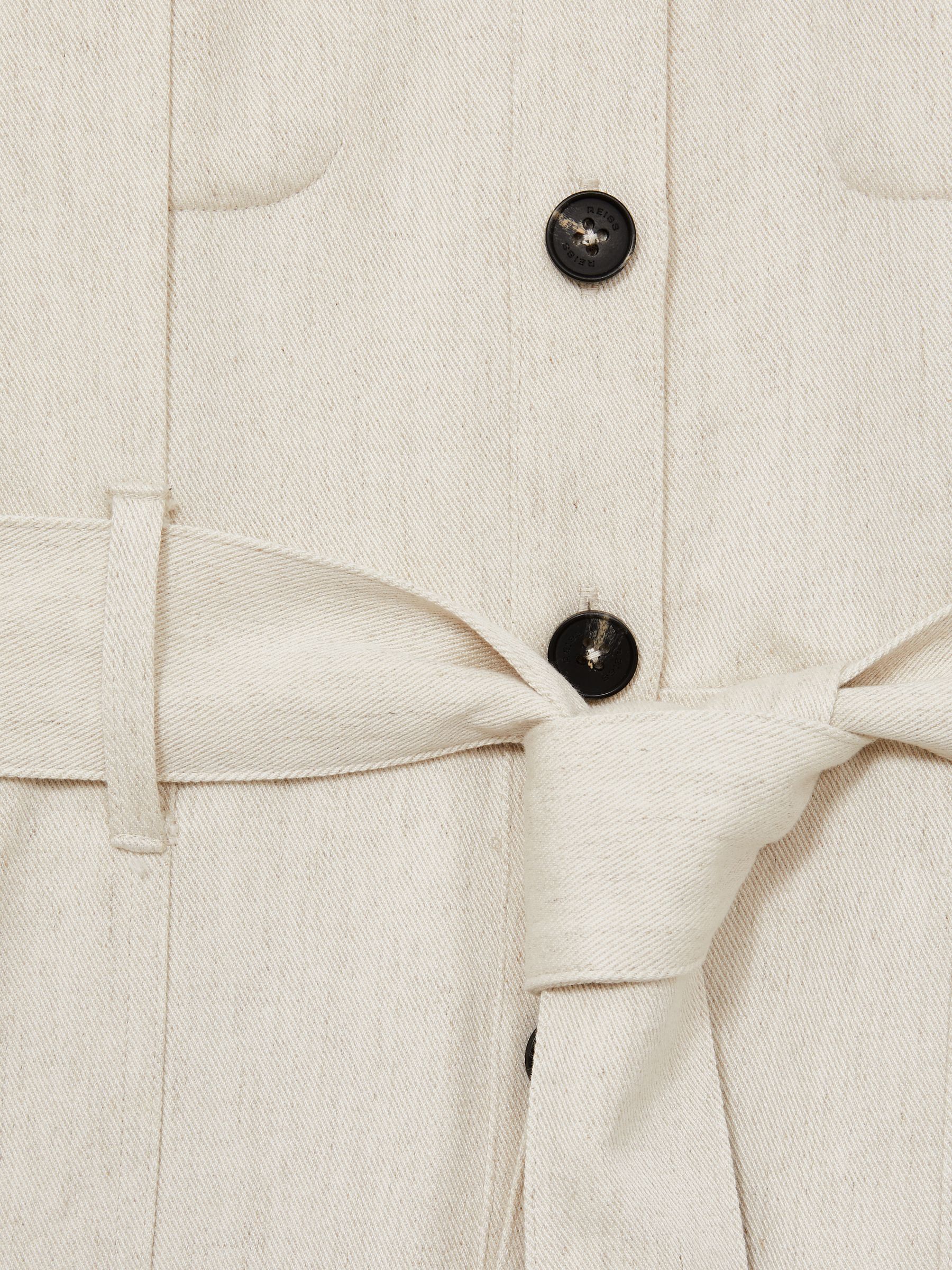 Wide Leg Utility Jumpsuit in Cream