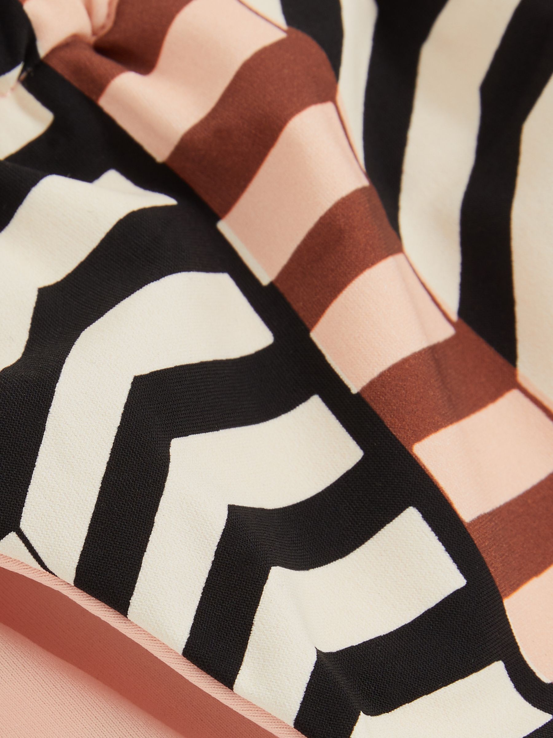 Chevron Stripe Bikini Bottoms in Black/Brown