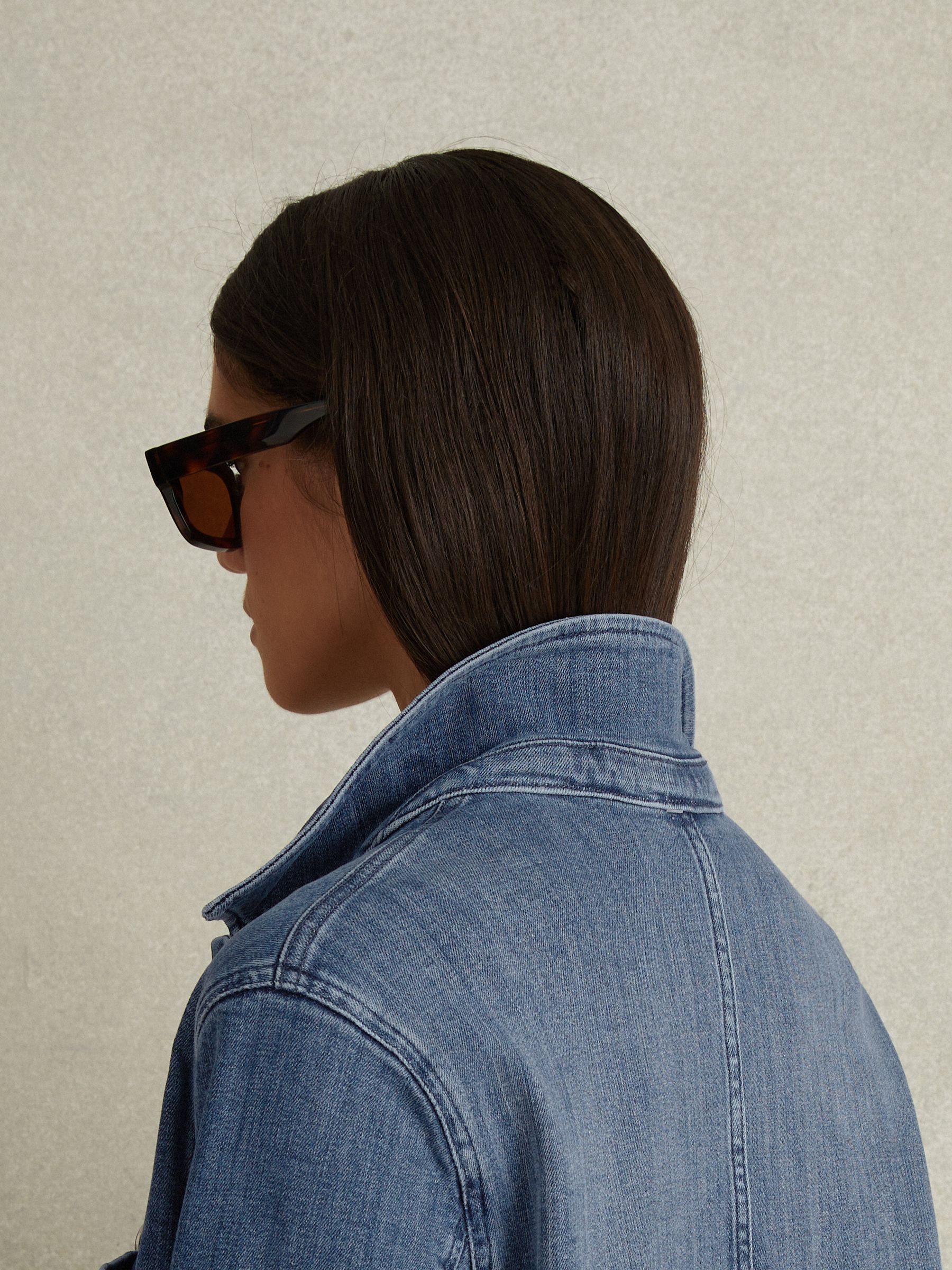 Denim Overshirt in Mid Blue