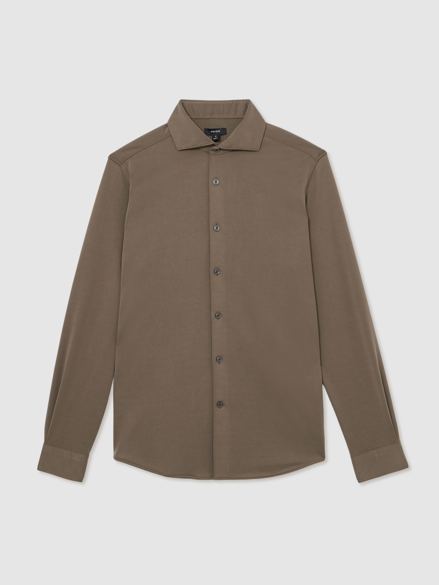 Modal Blend Cutaway Collar Shirt in Mink