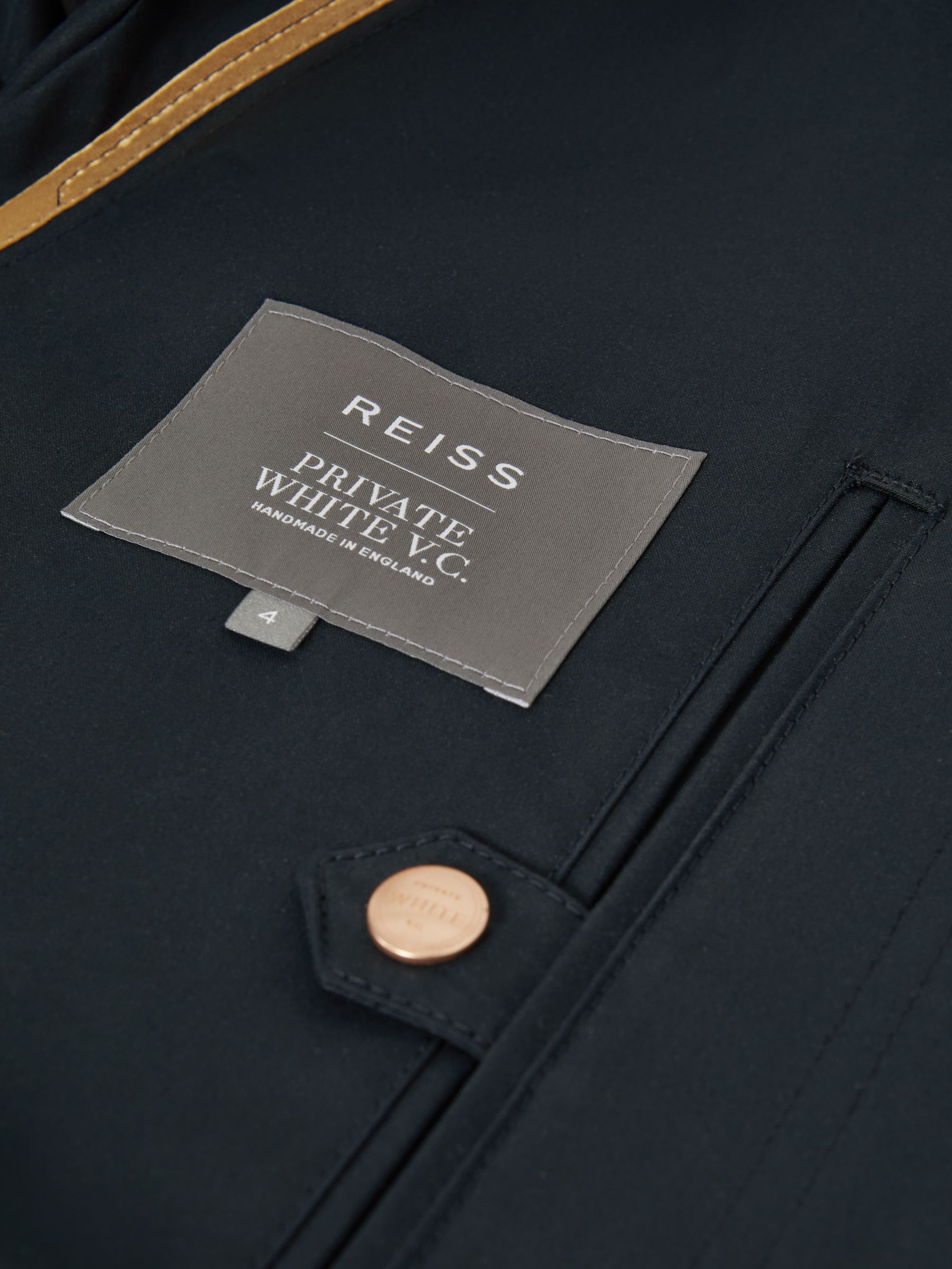 Private White Mid-Length Trench Coat in Navy