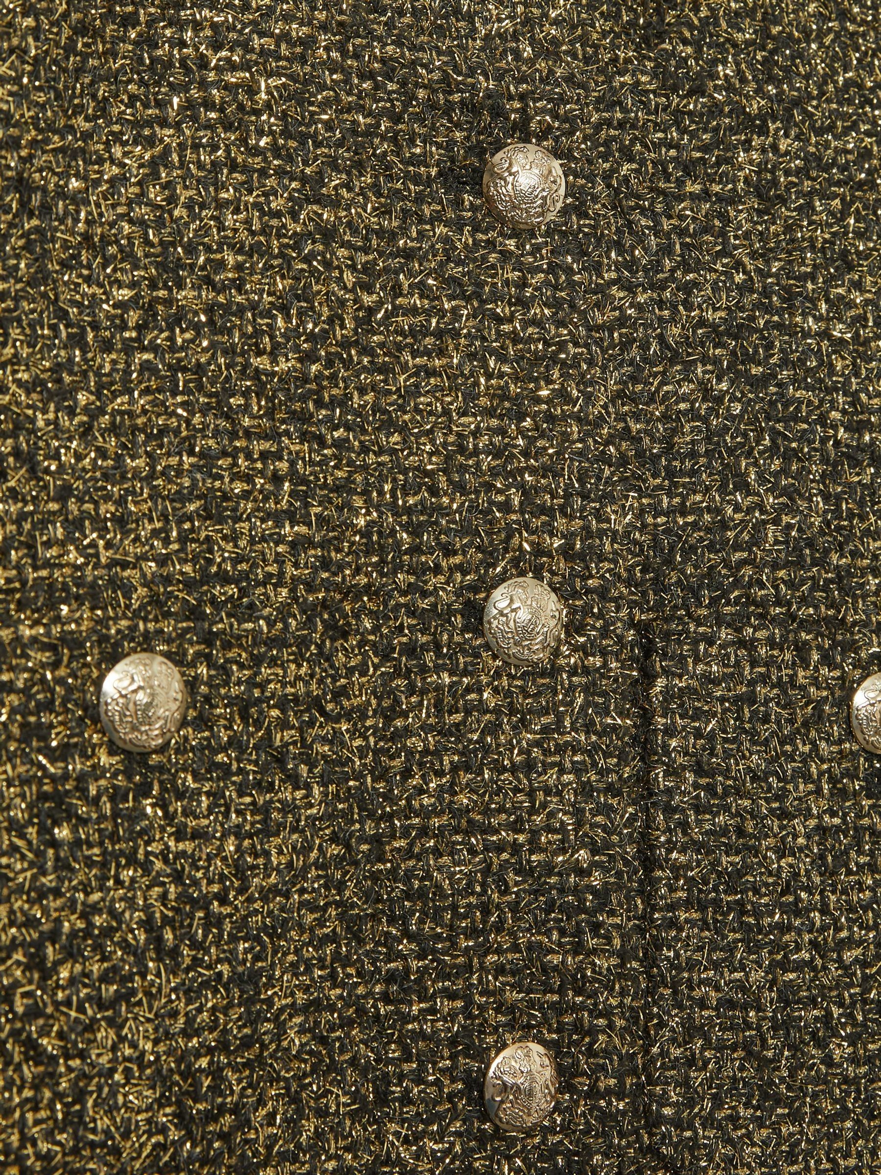 Lamé-Tweed Jacket in Gold