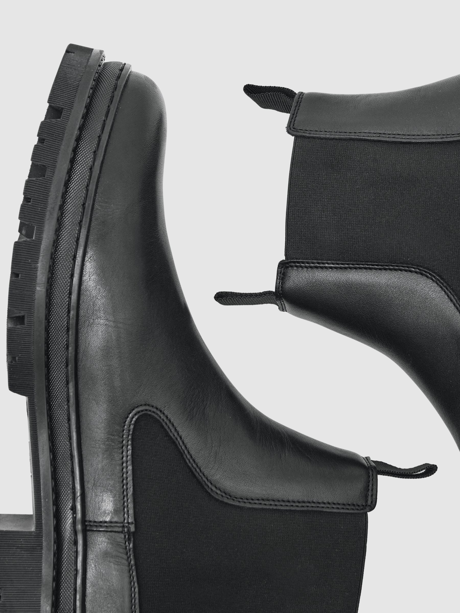 Leather Chelsea Boots in Black