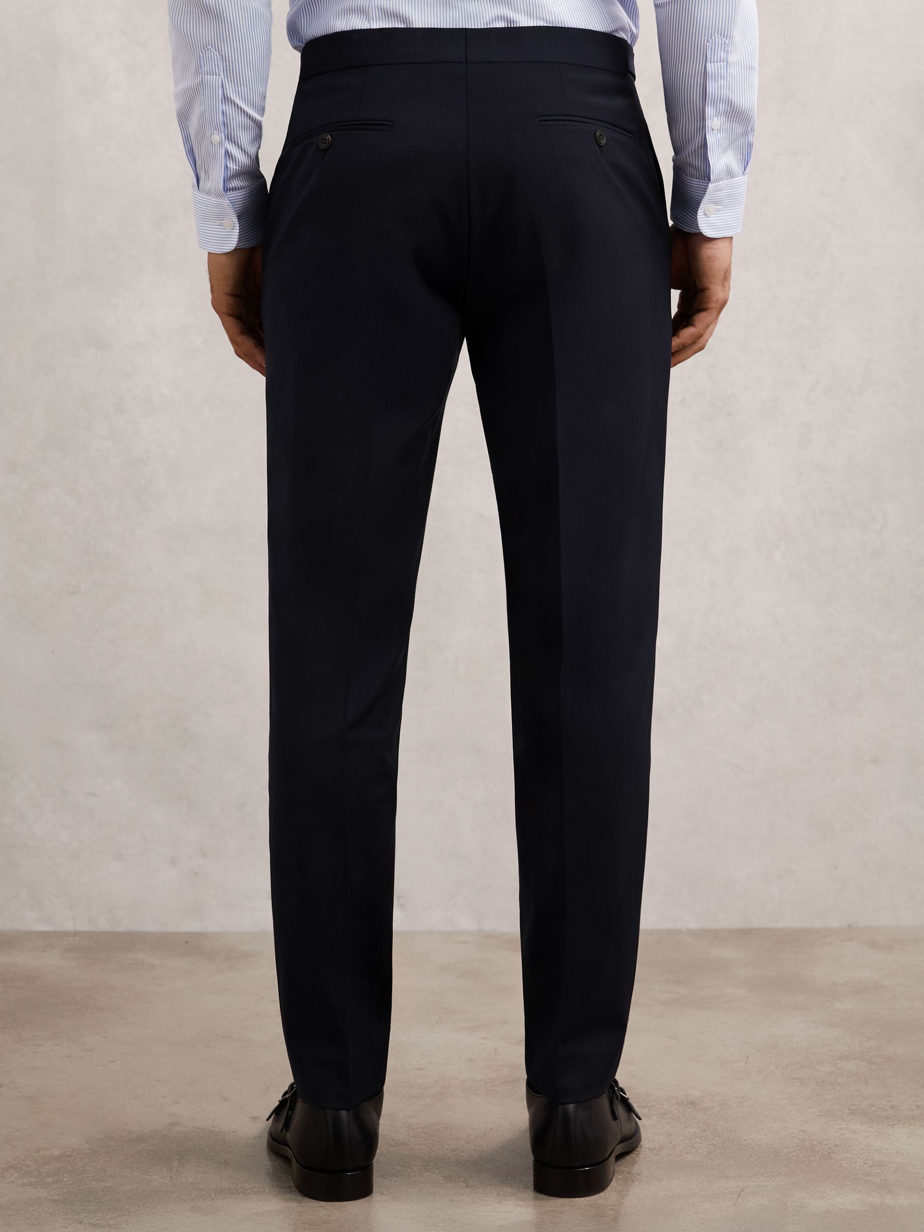 Slim-Fit Wool-Blend Suit Trousers in Navy