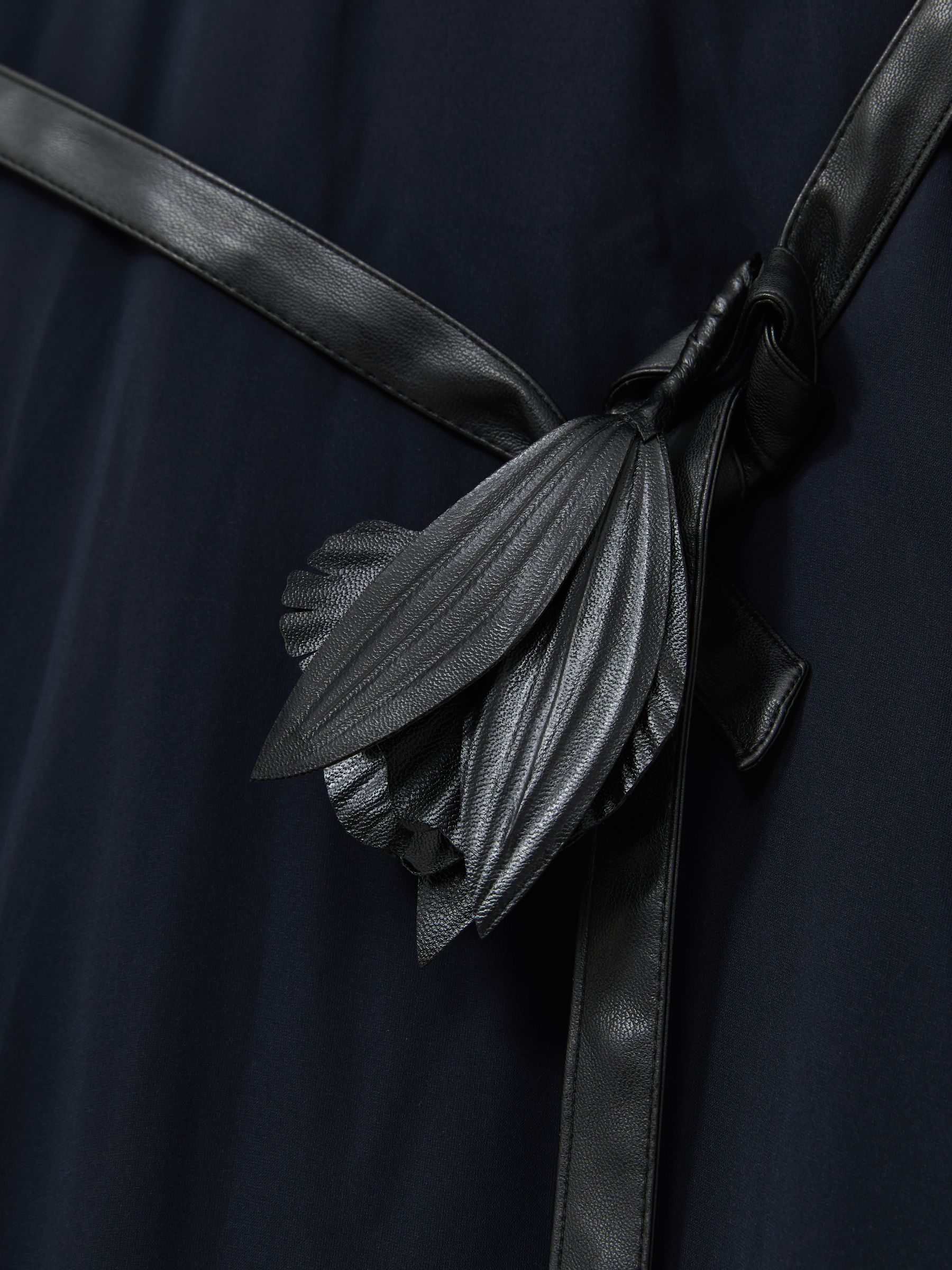 Halston Bell Sleeve Maxi Dress in Dark Navy