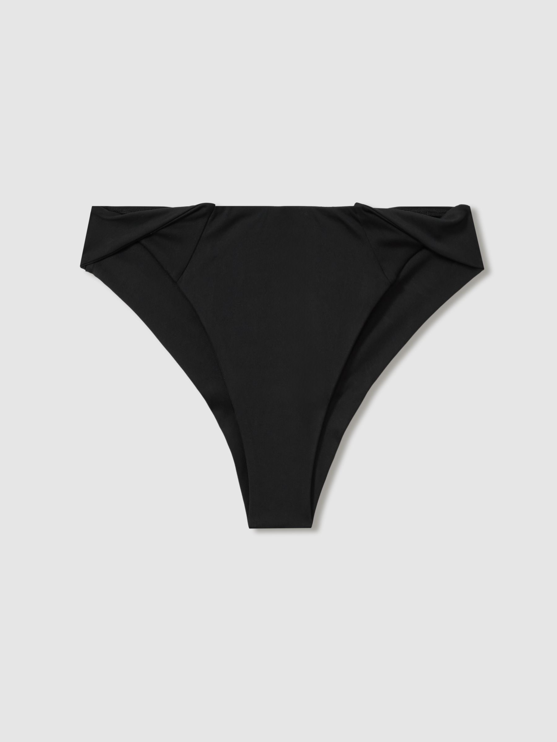 Underwear Twist Detail Bikini Bottoms in Black
