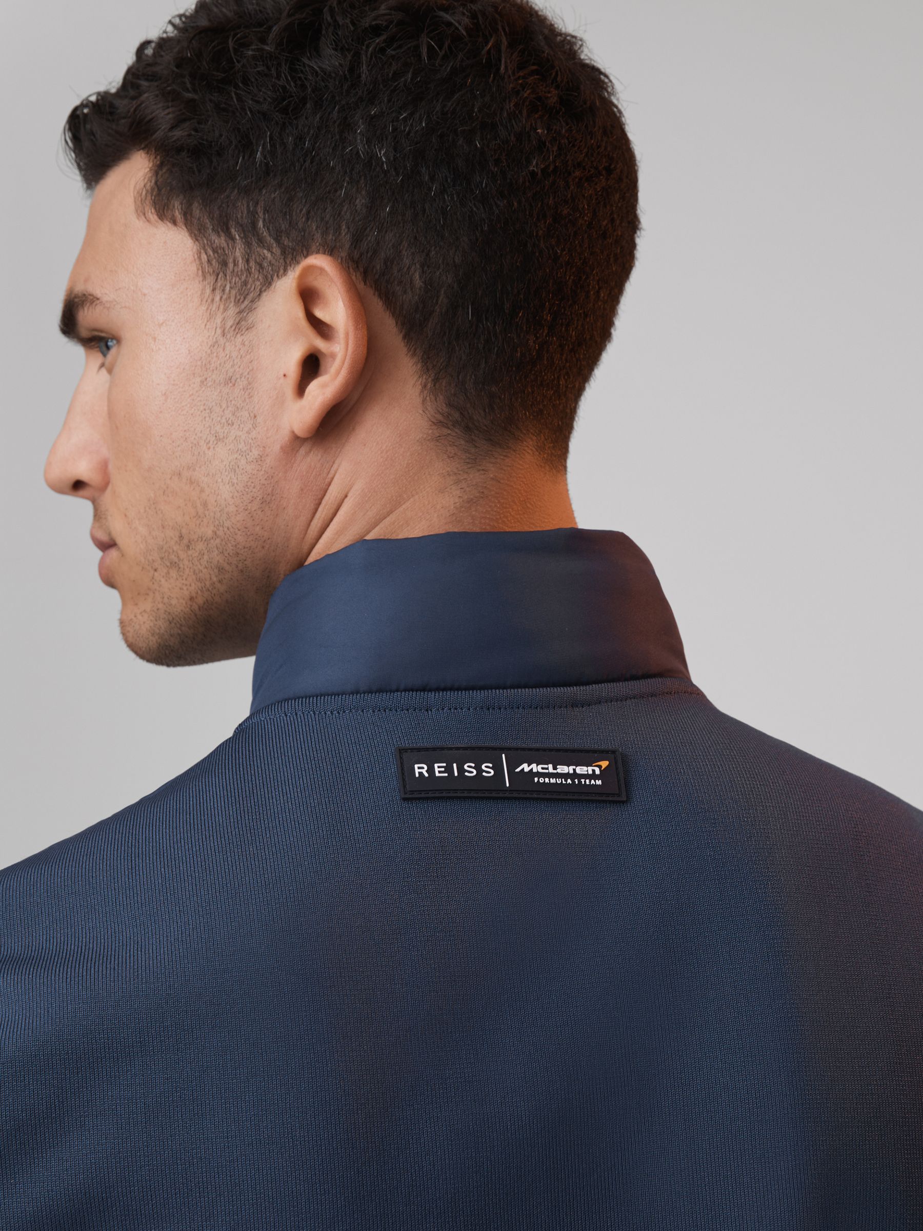 McLaren F1 Hybrid Quilt and Knit Gilet in Airforce Blue
