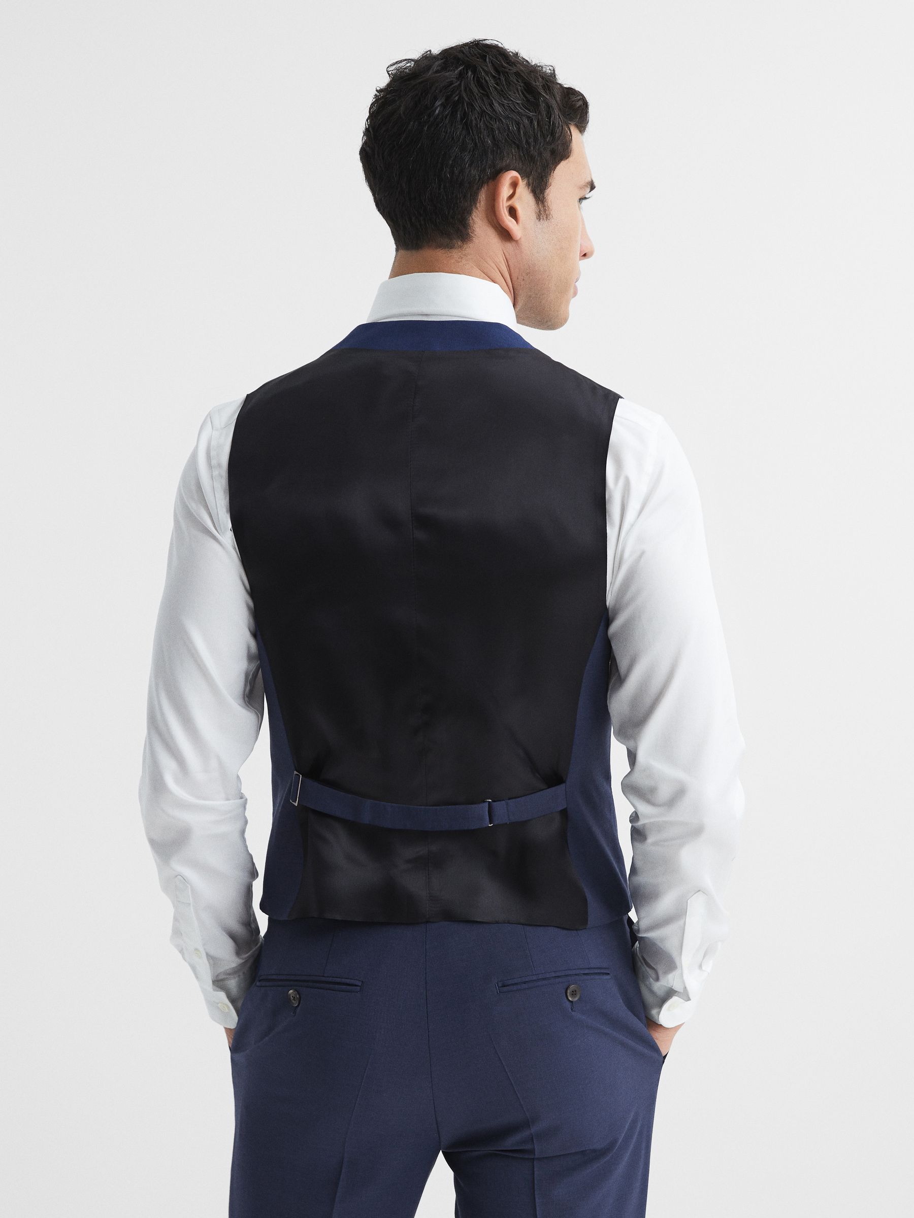 Slim Fit Waistcoat in Bright Blue