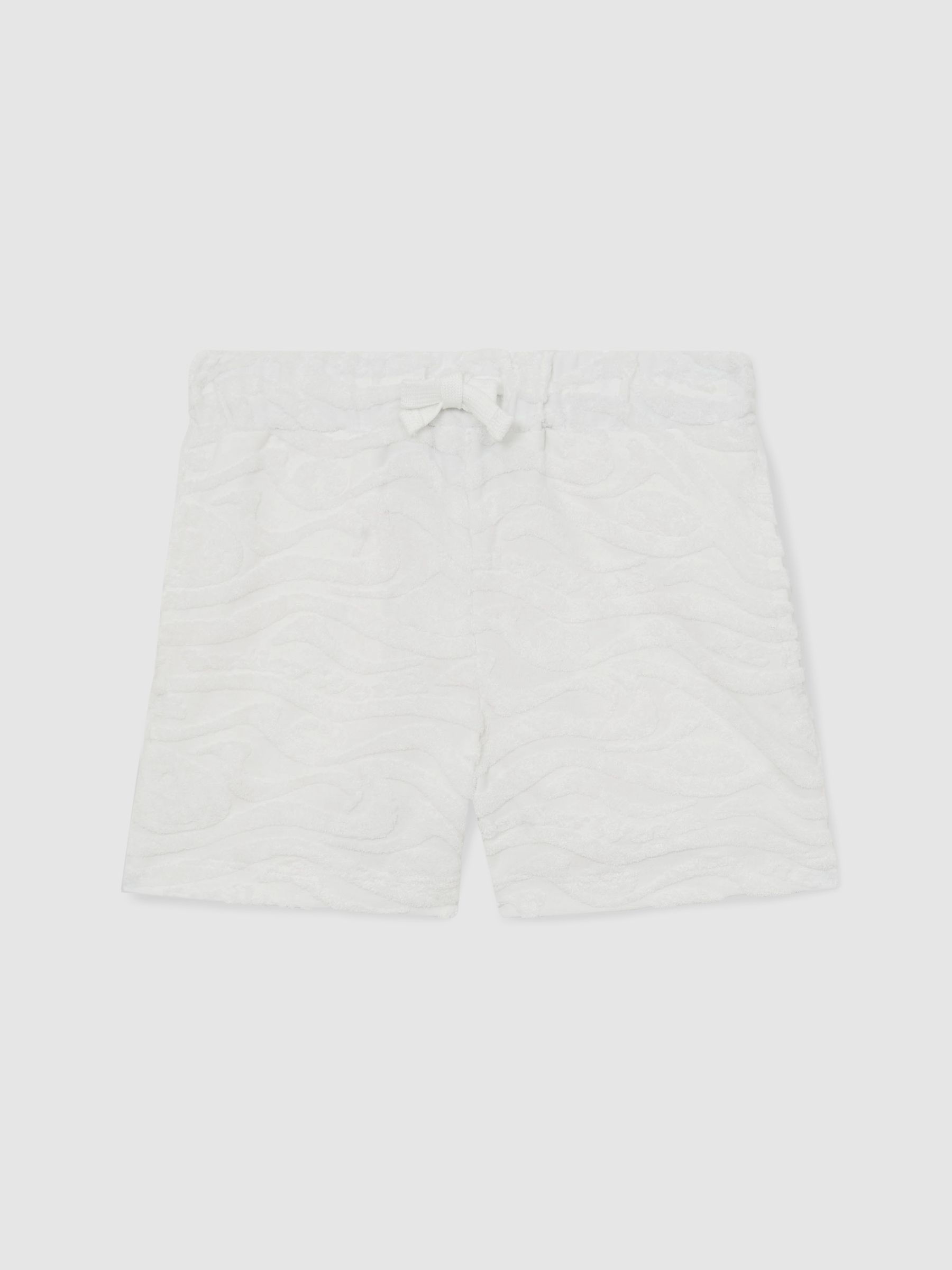9-13 yrs SmileyWorld | Reiss Wave Texture Shorts in White