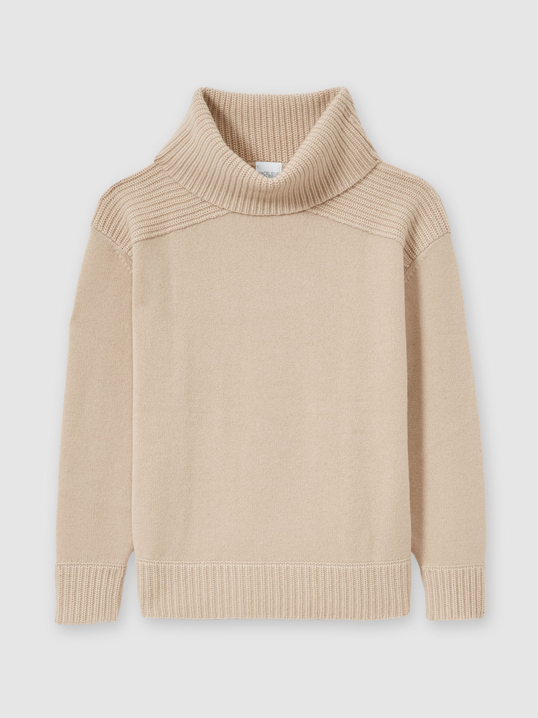 Madeleine Thompson Wool-Cashmere Roll-Neck Jumper in Buttermilk