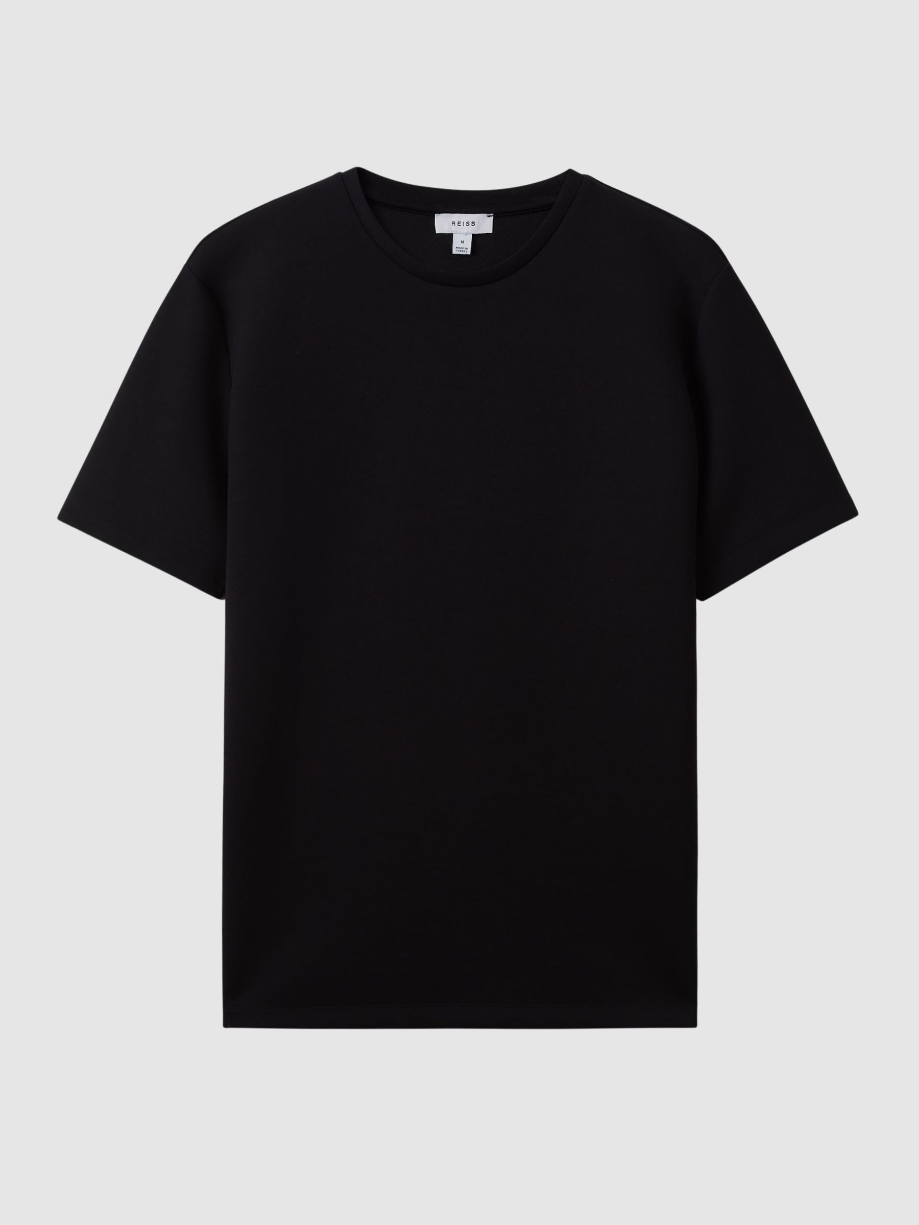 Interlock Jersey Crew Neck T-Shirt in Black