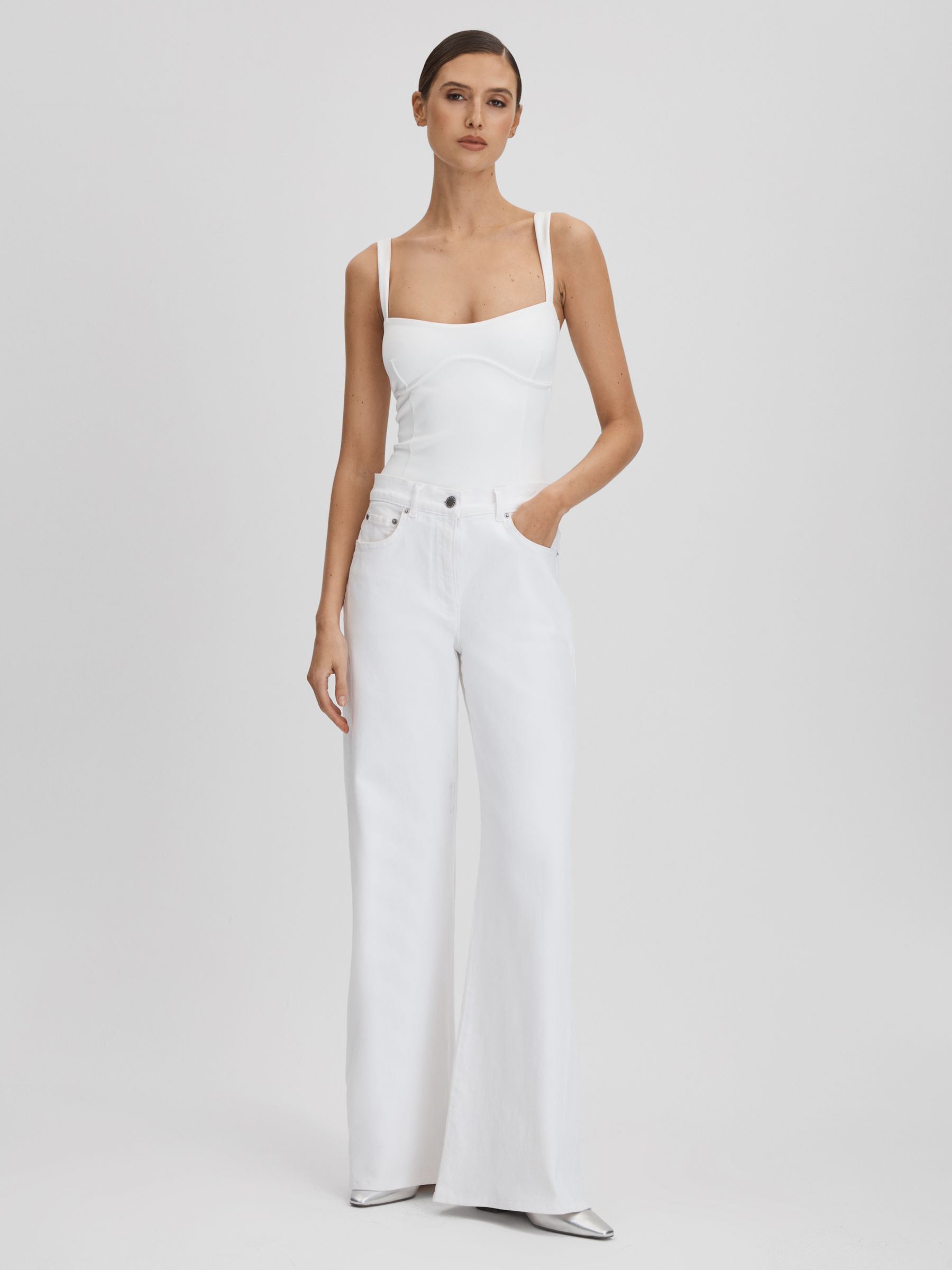 Good American Sweetheart Scuba Thong Bodies in White