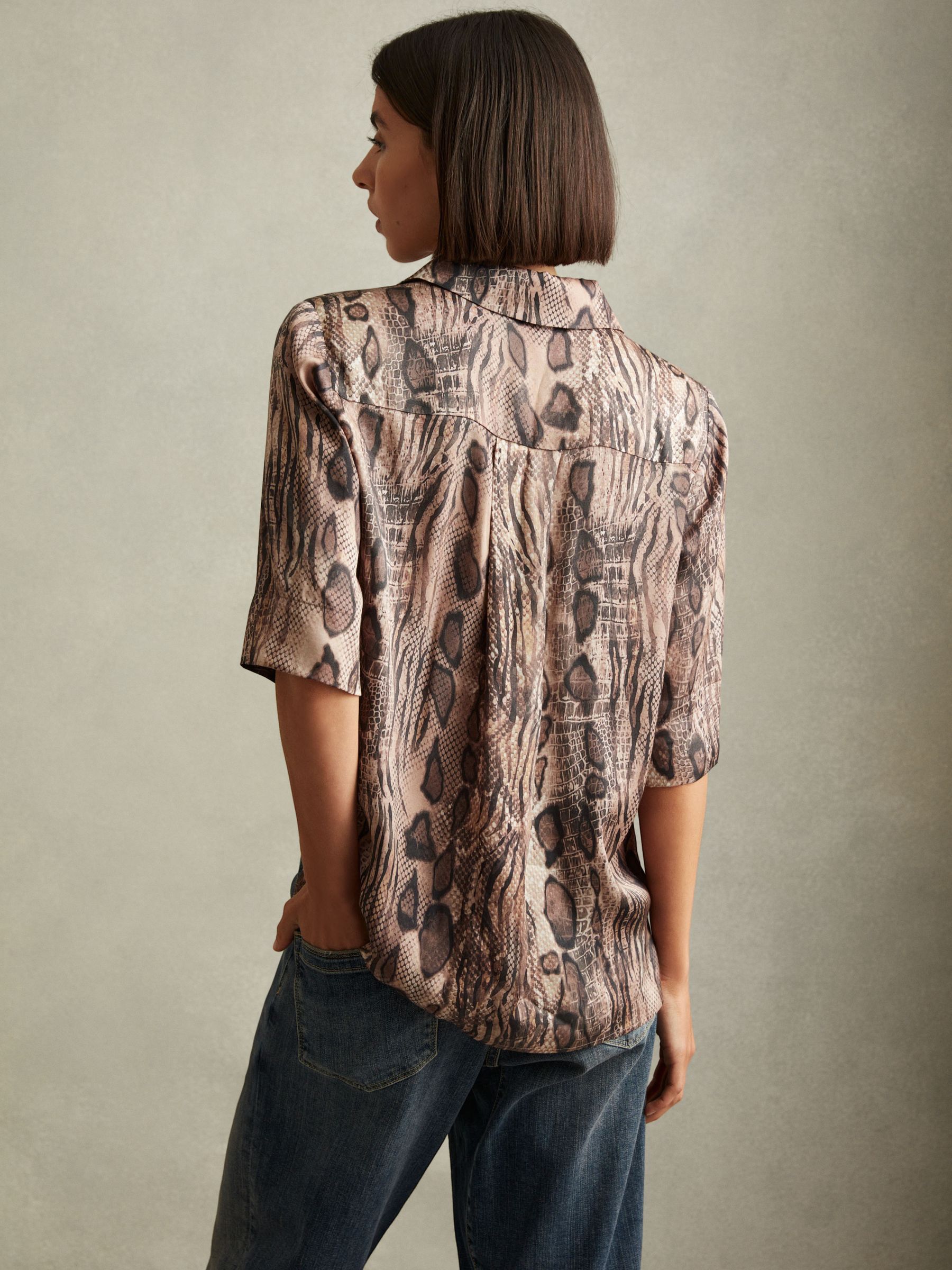 Maya Neutral Snake Print Shirt