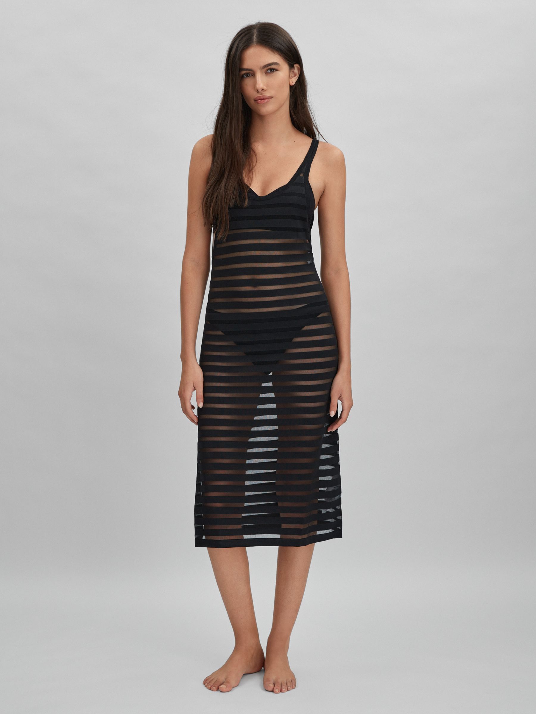 Calvin Klein Underwear Knitted Midi Dress in Black