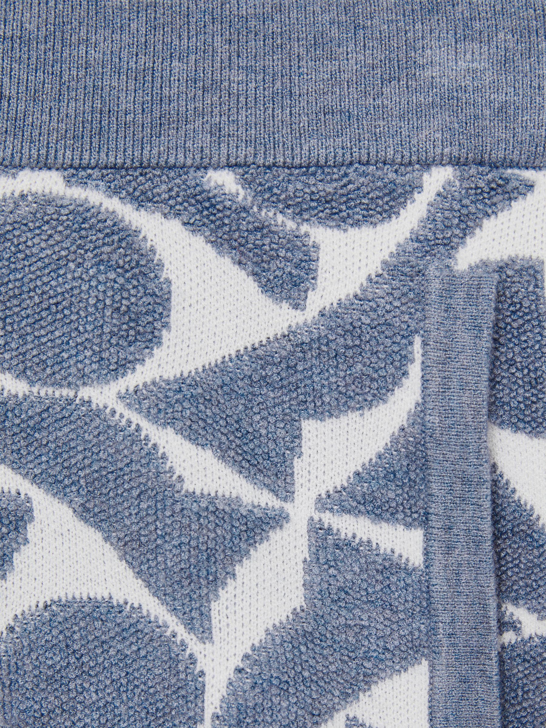 3-9 yrs Abstract-Pattern Towelling Shorts in Soft Blue/White