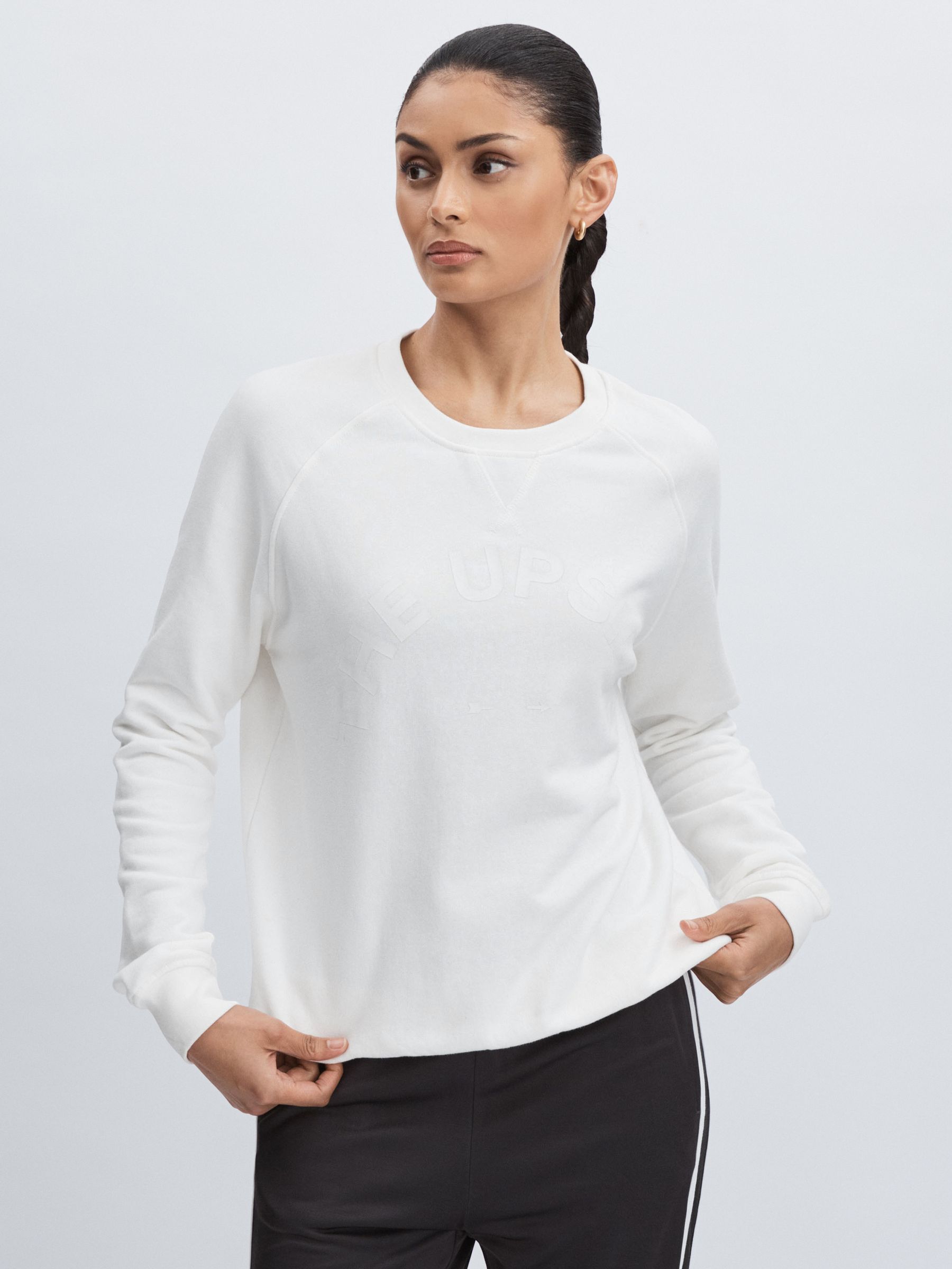 The Upside Cotton Logo Sweatshirt in White