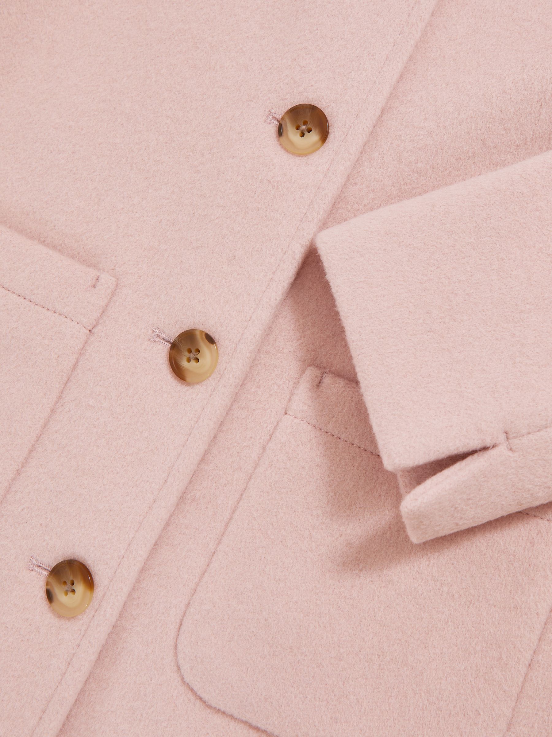 13-14 yrs Wool-Blend Single-Breasted Coat in Pink