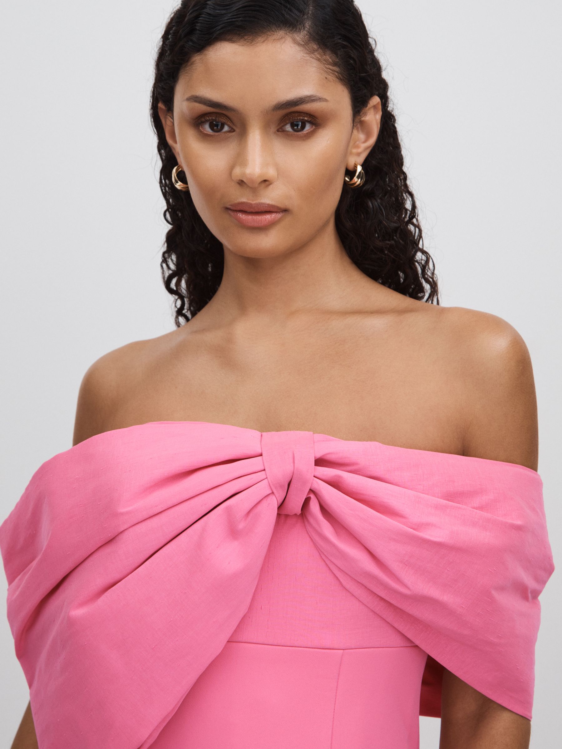 Rachel Gilbert Bow Mini Dress in Pink