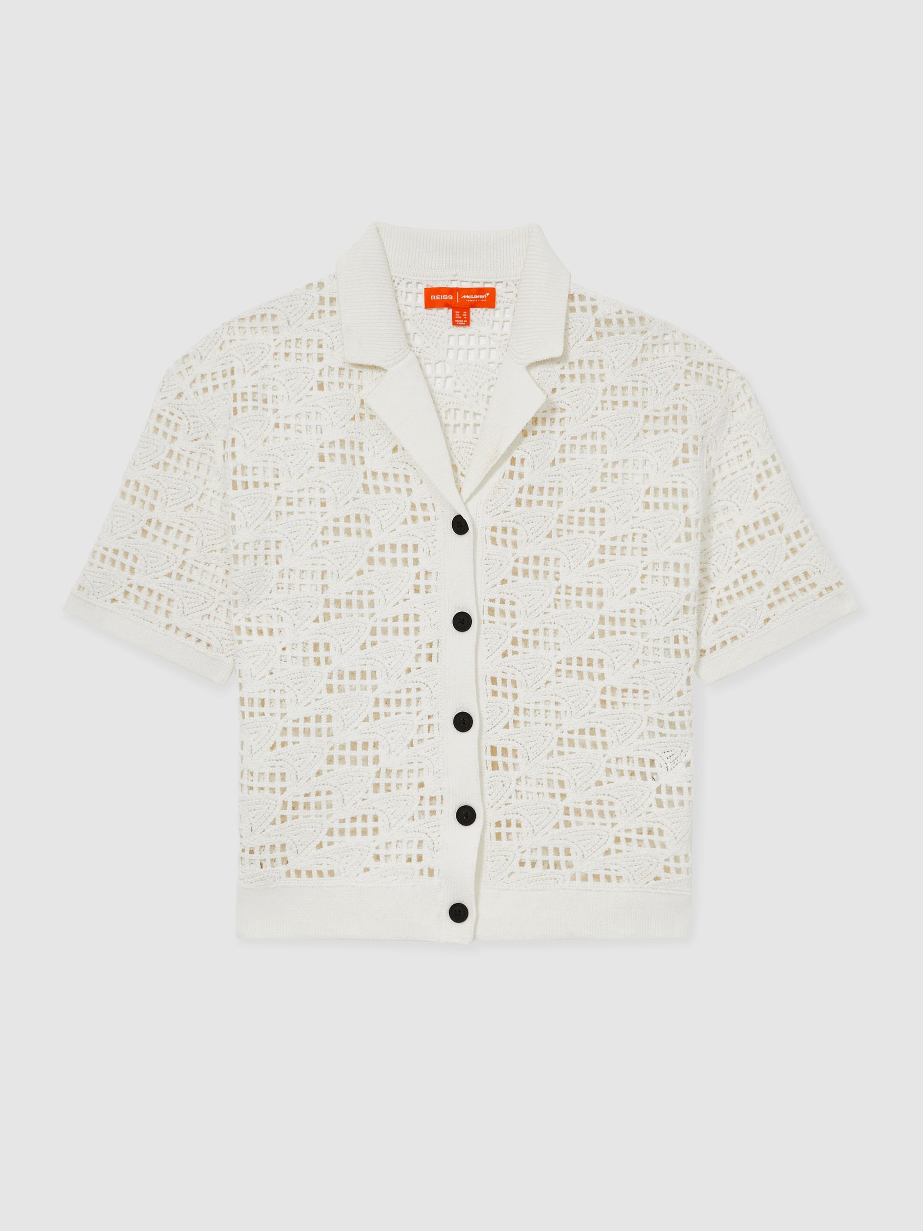 McLaren F1 Team Speedmark Crochet Shirt in White